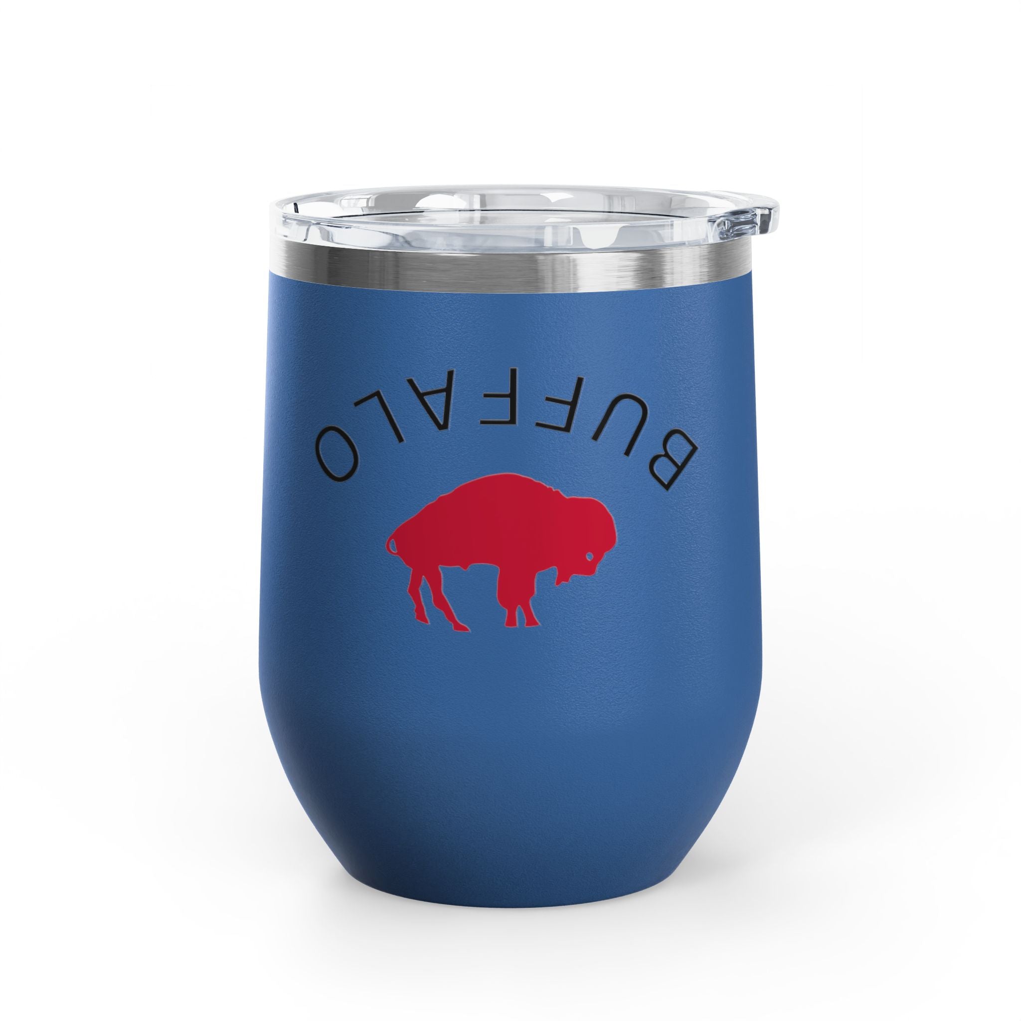 Buffalo Wine Tumbler, 12oz Insulated Drinkware for Wine Lovers, Gifts for Her, Home Bar Essentials, Outdoor Fun