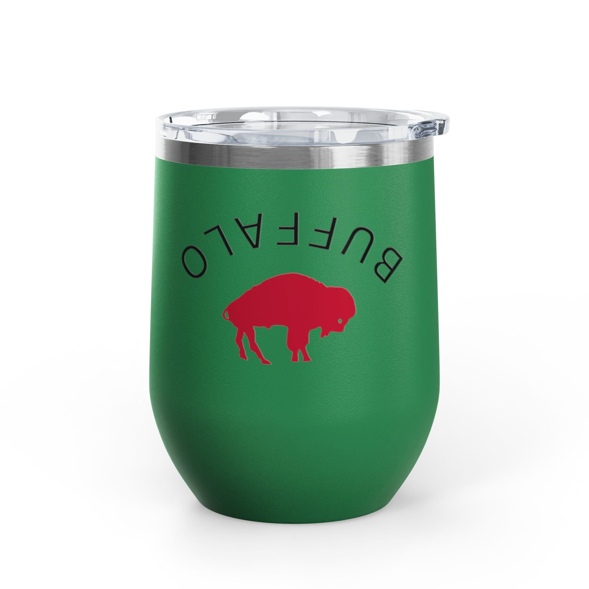 Buffalo Wine Tumbler, 12oz Insulated Drinkware for Wine Lovers, Gifts for Her, Home Bar Essentials, Outdoor Fun