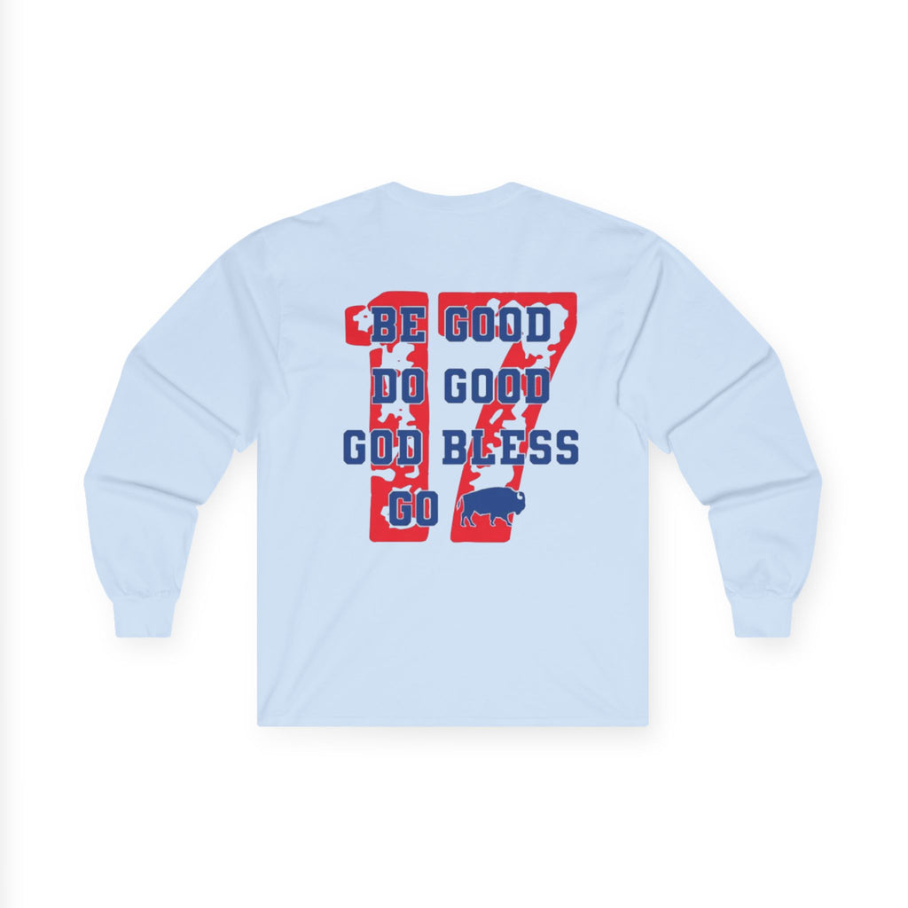 Buffalo Spirit Long Sleeve Tee, Unisex Shirt for Sports Fans, Gift for Game-Day, Celebrations, Casual Wear, Be Good Go Bless