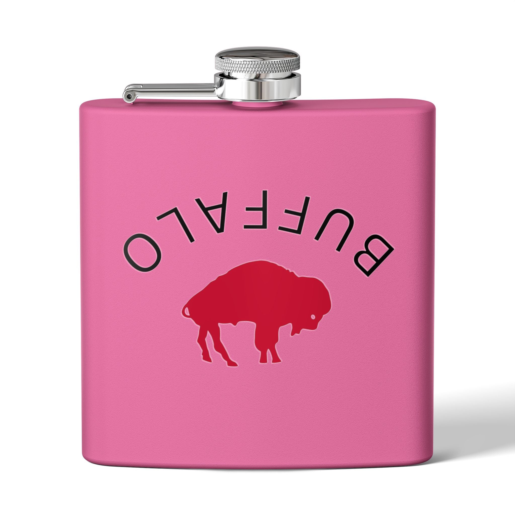 Buffalo Stainless Steel Flask, 6oz - Perfect for Gifts, Camping, Tailgating, Weddings, and Celebrations