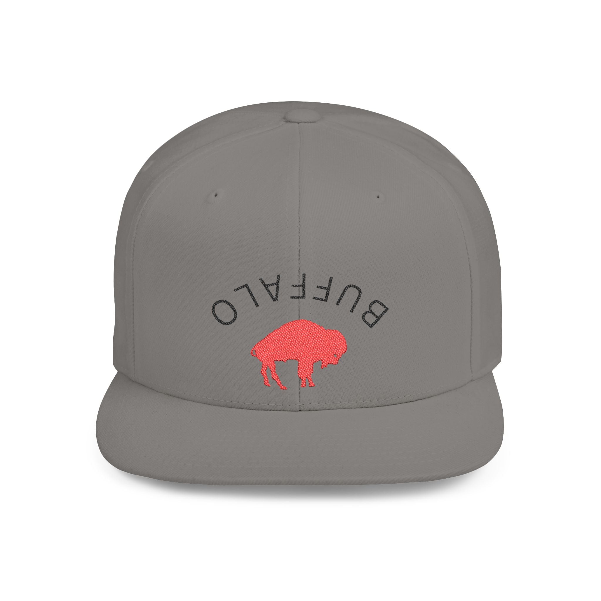 Stylish Buffalo Flat Bill Snapback Hat, Trendy Cap for Outdoor Events, Fashionable Gift for Him/Her, Casual Wear, Summer Accessories