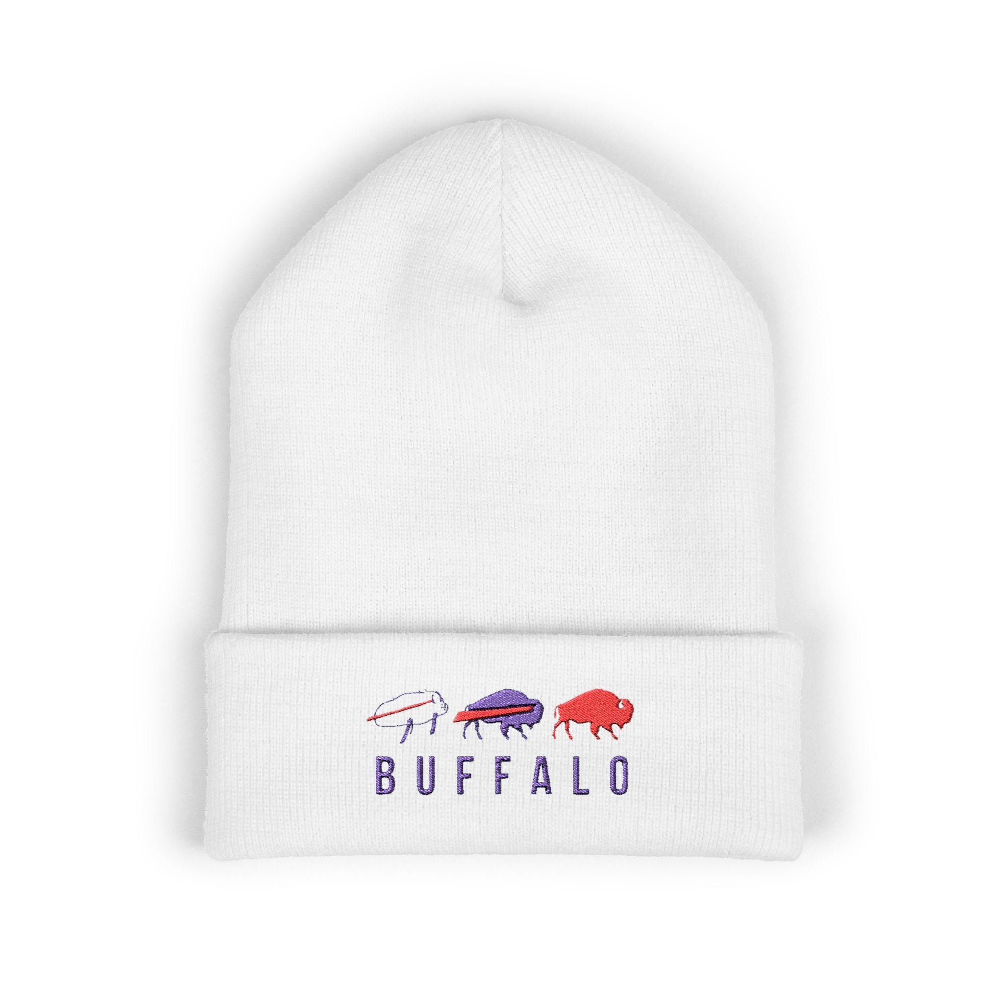 Embroidered Buffalo Potato Trio Beanie, Winter Hat, Knit Cap, Gift for Foodie, Holiday Headwear, Cozy Winter Accessory