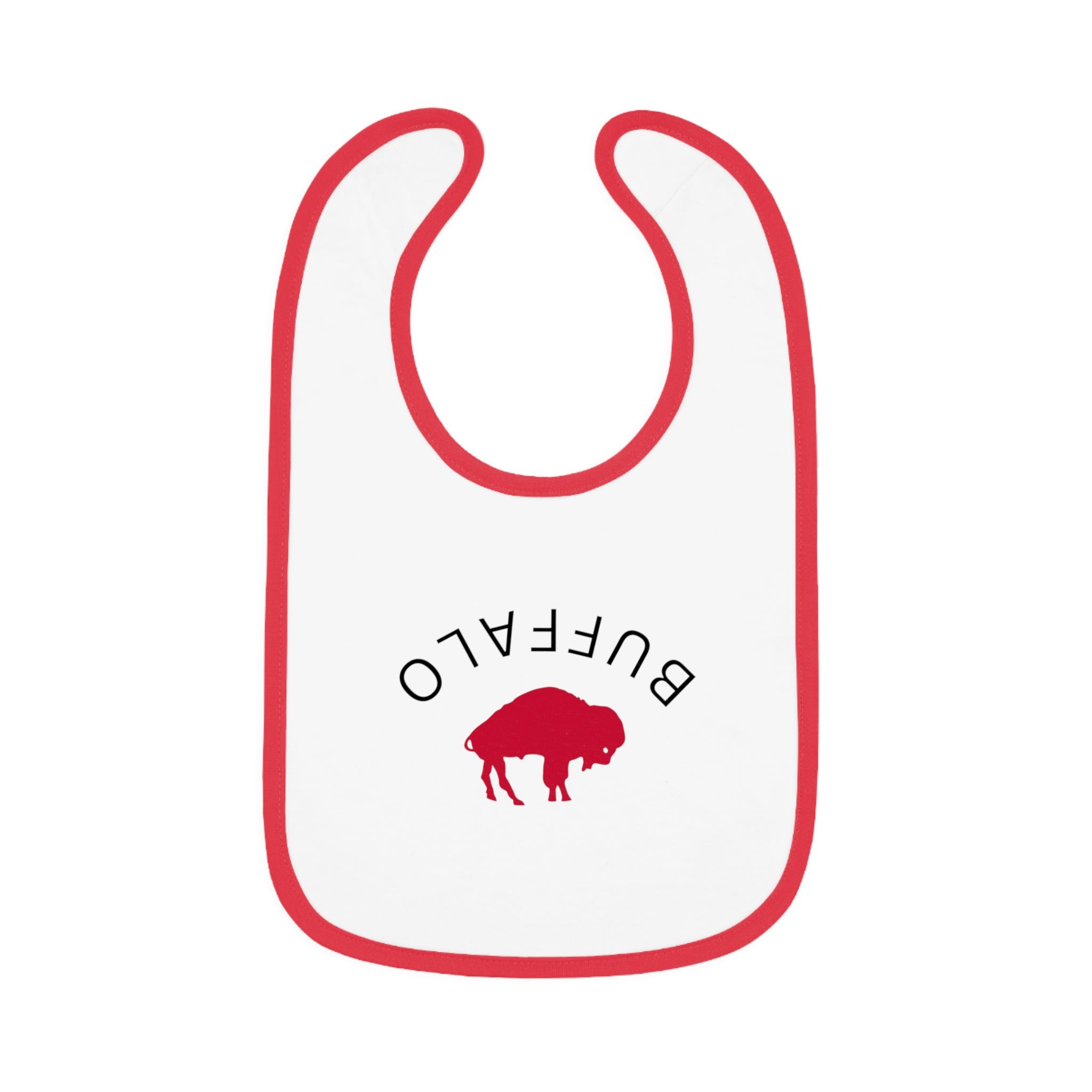 Bills Baby Bib with Contrast Trim - Perfect for Game Day, Baby Shower Gift, Toddler Cheer Gear, Sports Fan Accessories, Cute Baby Outfit
