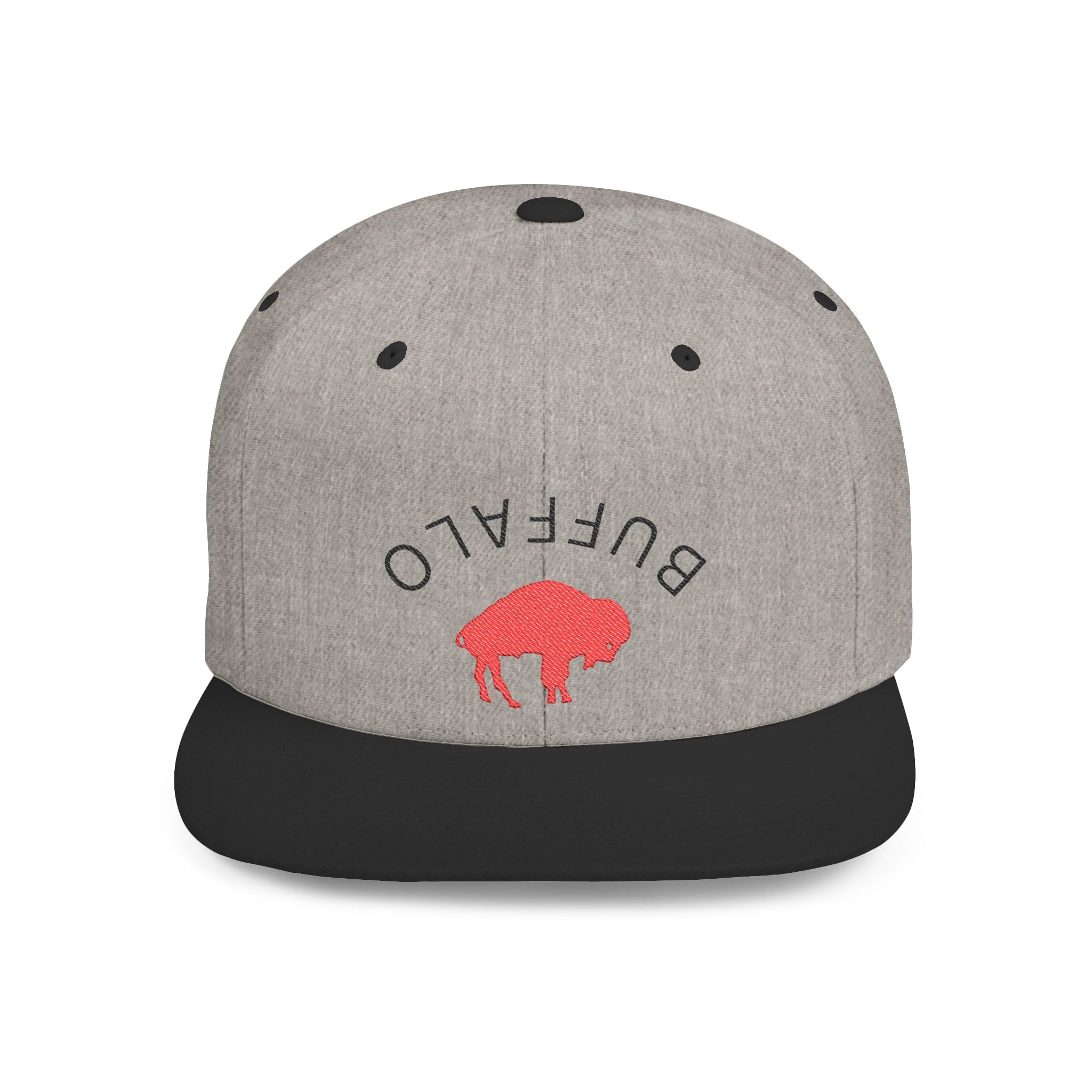 Stylish Buffalo Flat Bill Snapback Hat, Trendy Cap for Outdoor Events, Fashionable Gift for Him/Her, Casual Wear, Summer Accessories