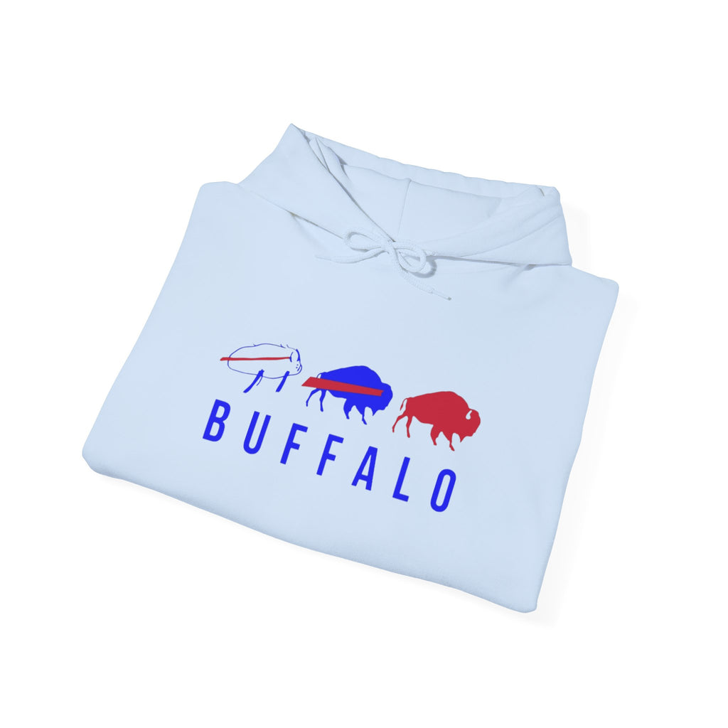 Buffalo Spirit Hoodie, Cozy Unisex Sweatshirt, Perfect Gift for Outdoorsy Friends, Casual Wear, Inspirational Apparel