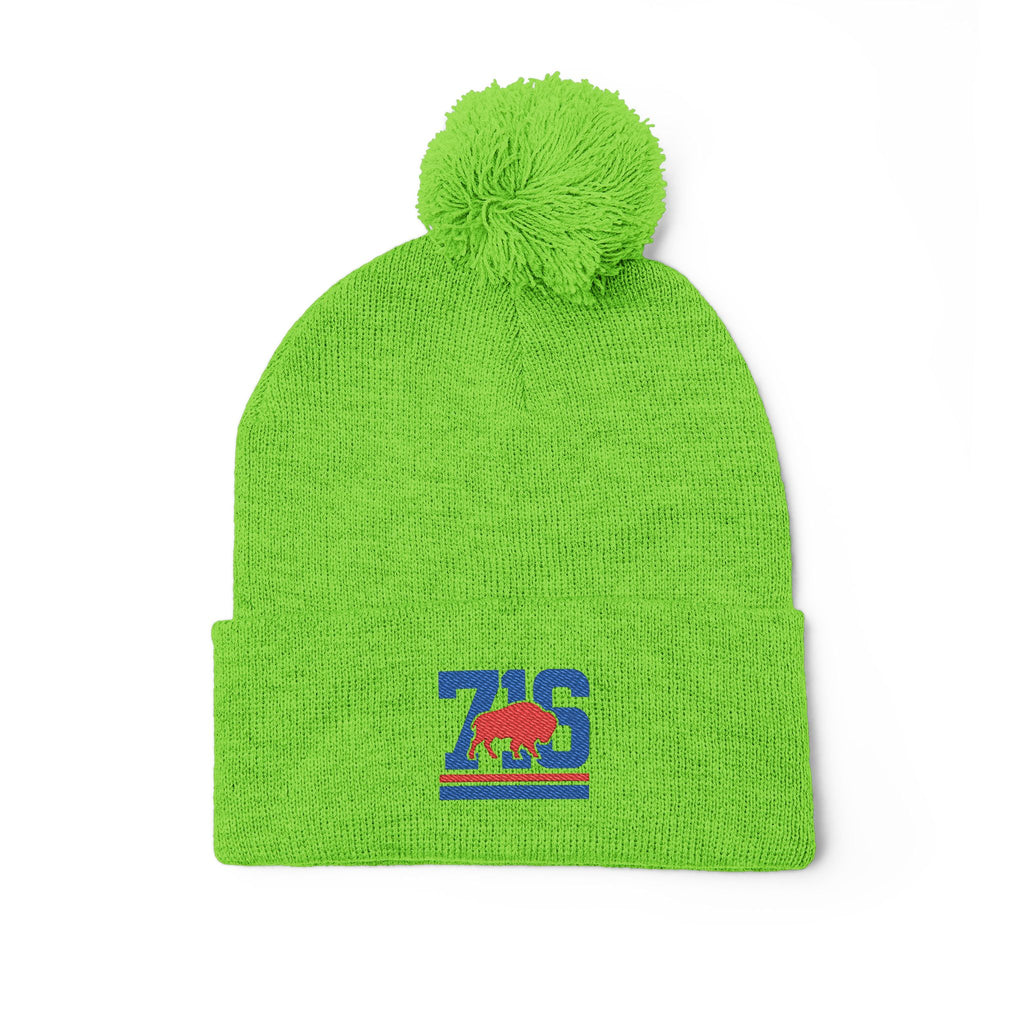 Buffalo 716 Football Knit Cap Embroidered Logo.