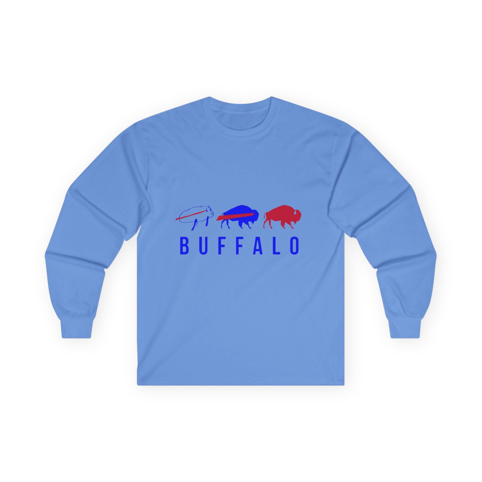 Buffalo Spirit Long Sleeve Tee, Unisex Shirt for Sports Fans, Gift for Game-Day, Celebrations, Casual Wear, Be Good Go Bless