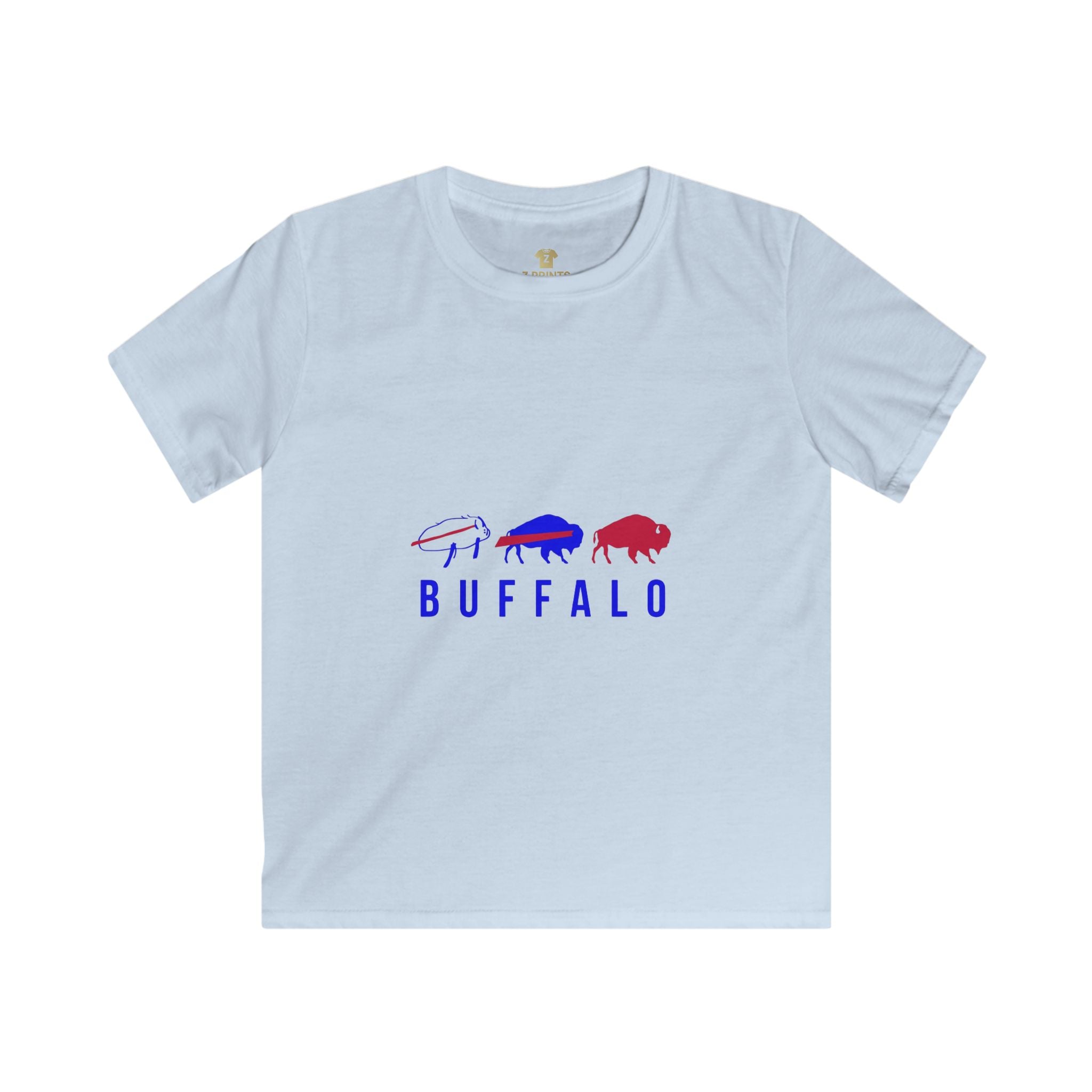 Buffalo Spirit Kids Softstyle Tee - Fun, Inspirational, Team Spirit Shirt, Perfect for Gifts, Sports Events, or Family Gatherings