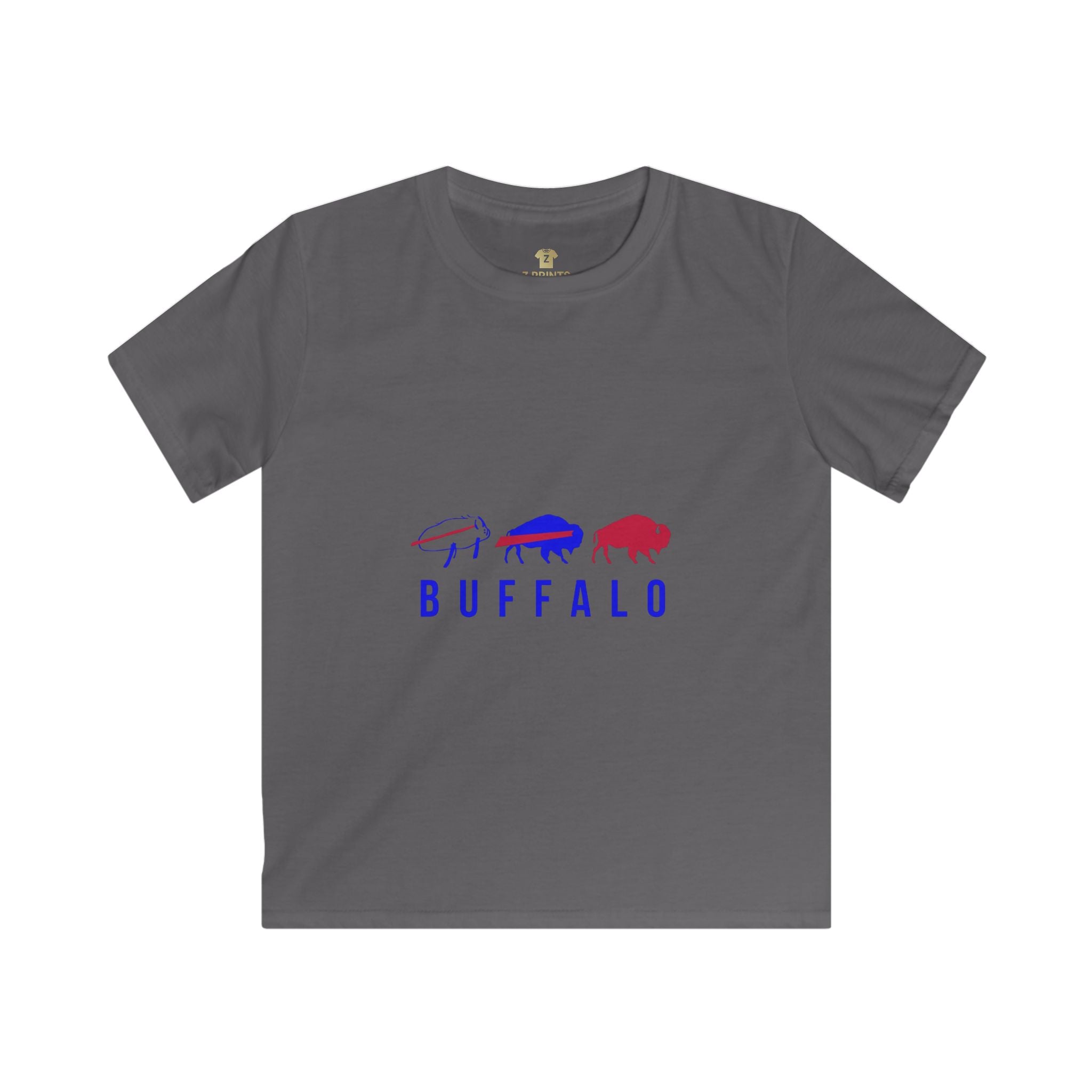 Buffalo Spirit Kids Softstyle Tee - Fun, Inspirational, Team Spirit Shirt, Perfect for Gifts, Sports Events, or Family Gatherings