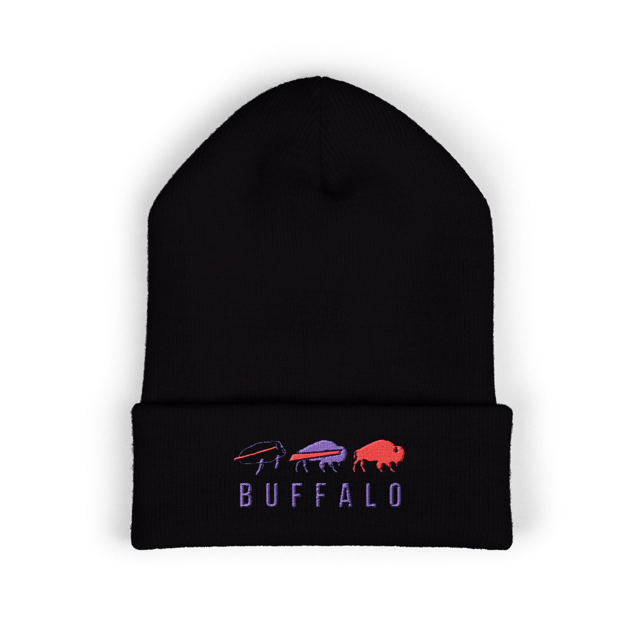 Embroidered Buffalo Potato Trio Beanie, Winter Hat, Knit Cap, Gift for Foodie, Holiday Headwear, Cozy Winter Accessory