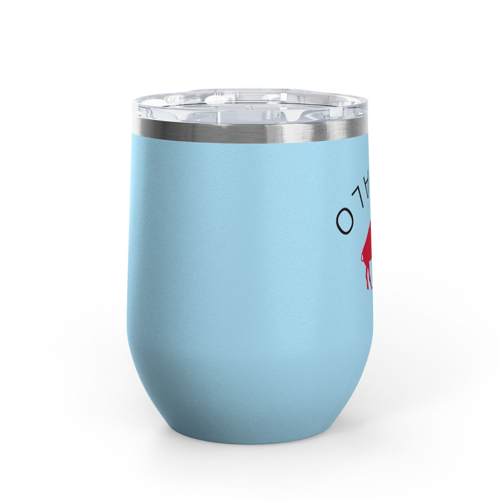 Buffalo Wine Tumbler, 12oz Insulated Drinkware for Wine Lovers, Gifts for Her, Home Bar Essentials, Outdoor Fun
