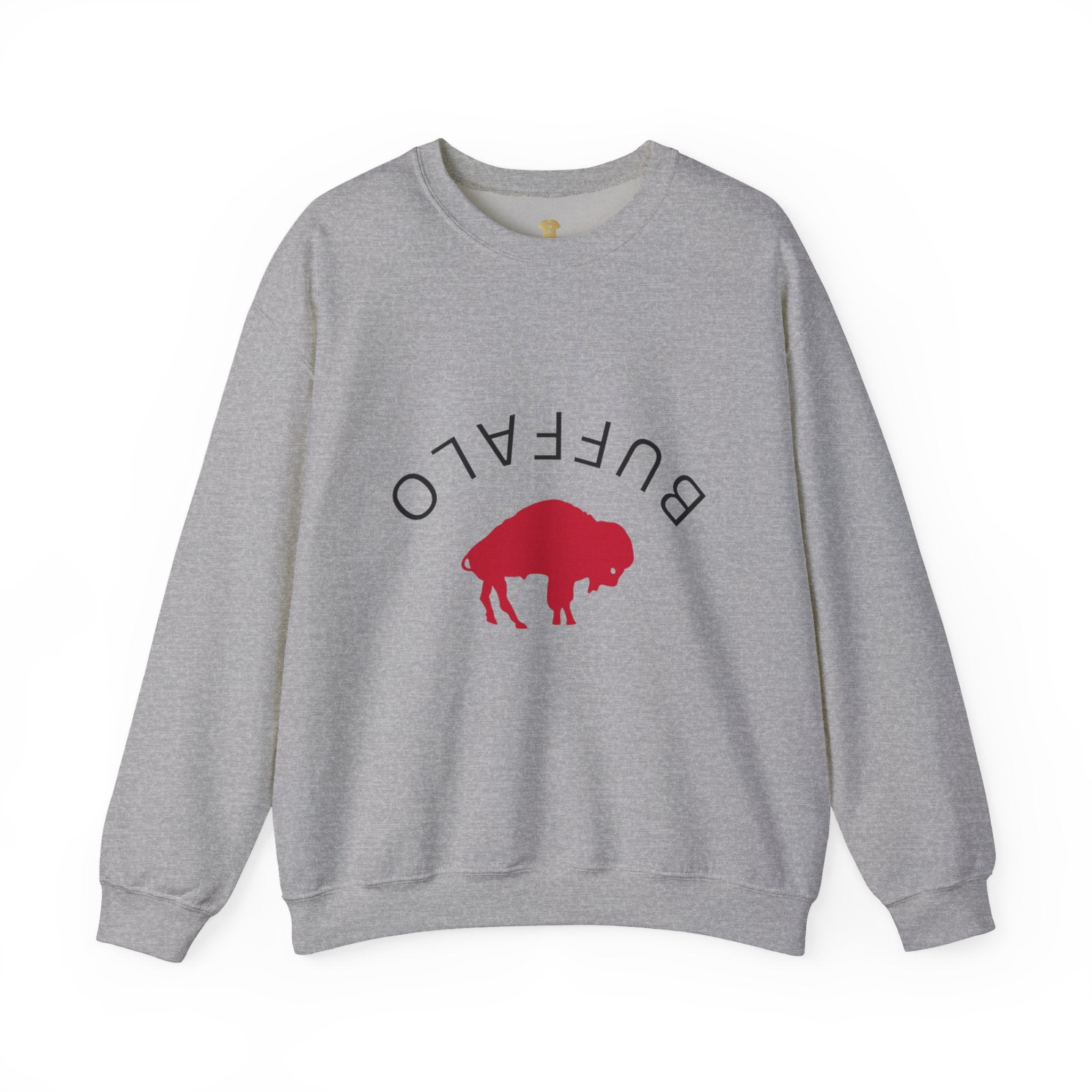 Buffalo Graphic Crewneck Sweatshirt, Cozy Unisex Sweater, Perfect Gift for Nature Lovers, Casual Wear, Spring & Fall Fashion