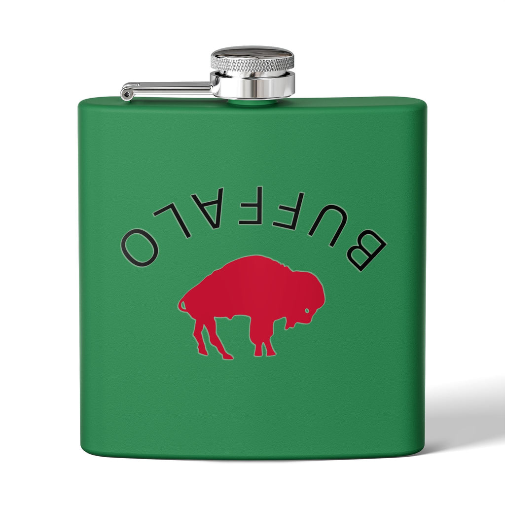 Buffalo Stainless Steel Flask, 6oz - Perfect for Gifts, Camping, Tailgating, Weddings, and Celebrations