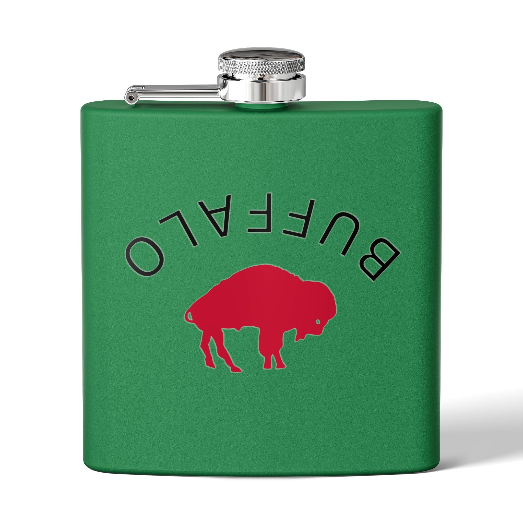 Buffalo Stainless Steel Flask, 6oz - Perfect for Gifts, Camping, Tailgating, Weddings, and Celebrations