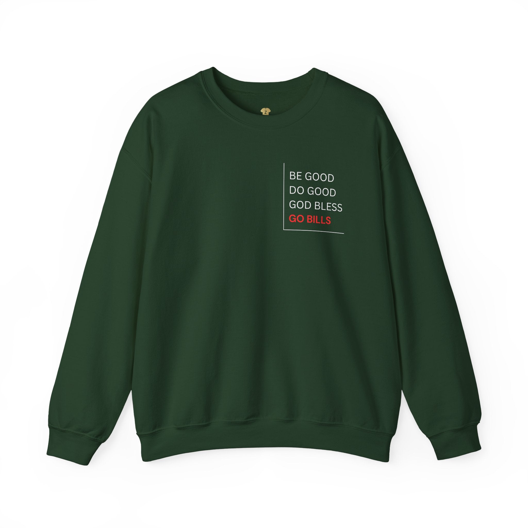 Buffalo Bills Inspired Sweatshirt | Be Good Do Good God Bless Crewneck | Perfect for Game Day, Tailgating, Sports Fans, Cozy Fashion