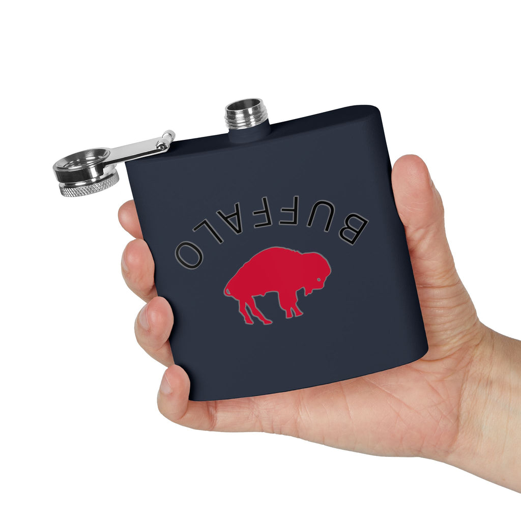Buffalo Stainless Steel Flask, 6oz - Perfect for Gifts, Camping, Tailgating, Weddings, and Celebrations