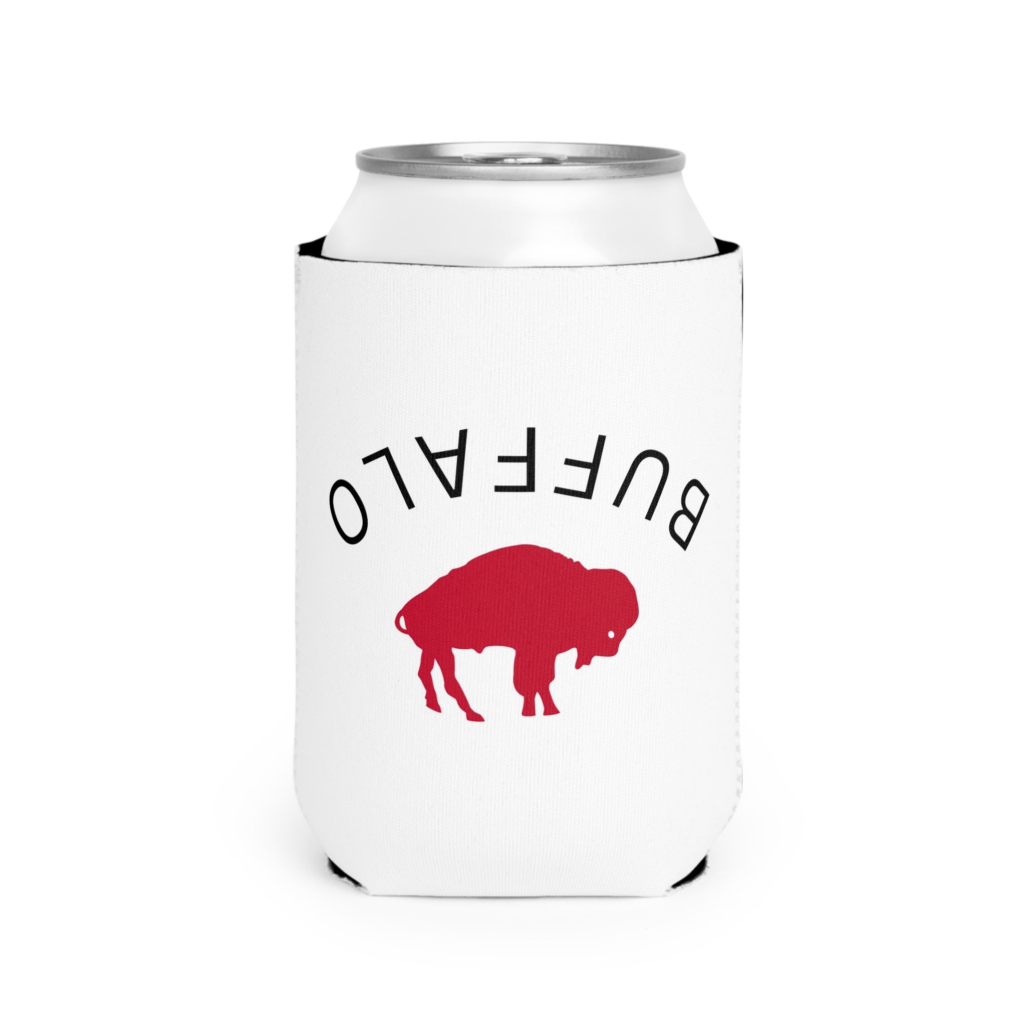 Buffalo Bills Can Cooler Sleeve, NFL Game Day Accessory, Team Spirit Beverage Holder, Tailgate Favor, Sports Fan Gift, Custom Cooler