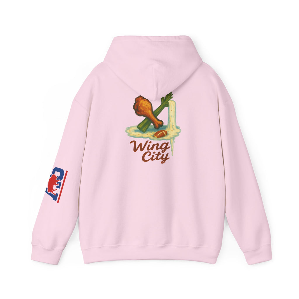 Wing City Hoodie - Retro Chicken Wing Logo Pullover