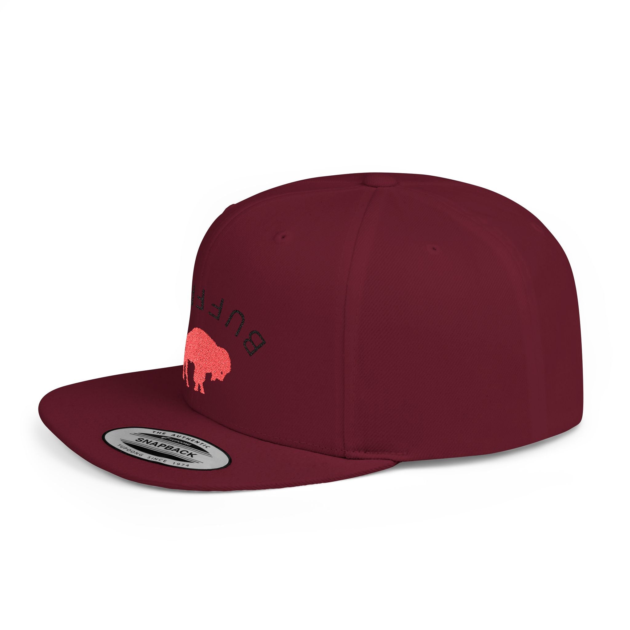 Stylish Buffalo Flat Bill Snapback Hat, Trendy Cap for Outdoor Events, Fashionable Gift for Him/Her, Casual Wear, Summer Accessories