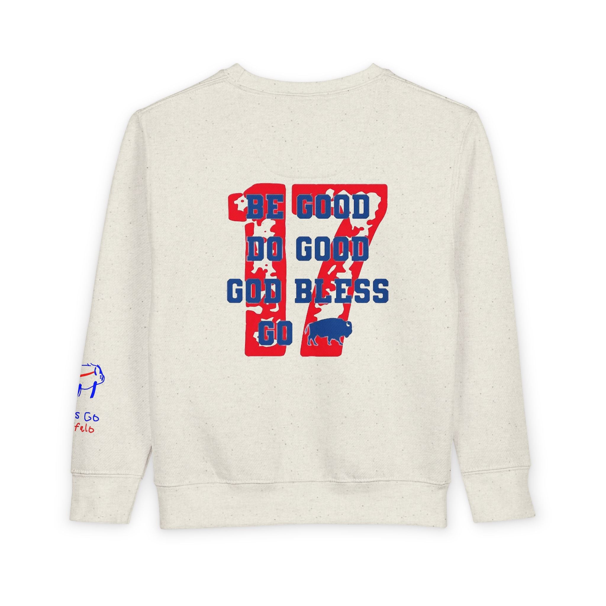 Buffalo Spirit Toddler Sweatshirt | Cute Kids Apparel for Game Day, Family Gatherings, Birthdays, and All Occasions