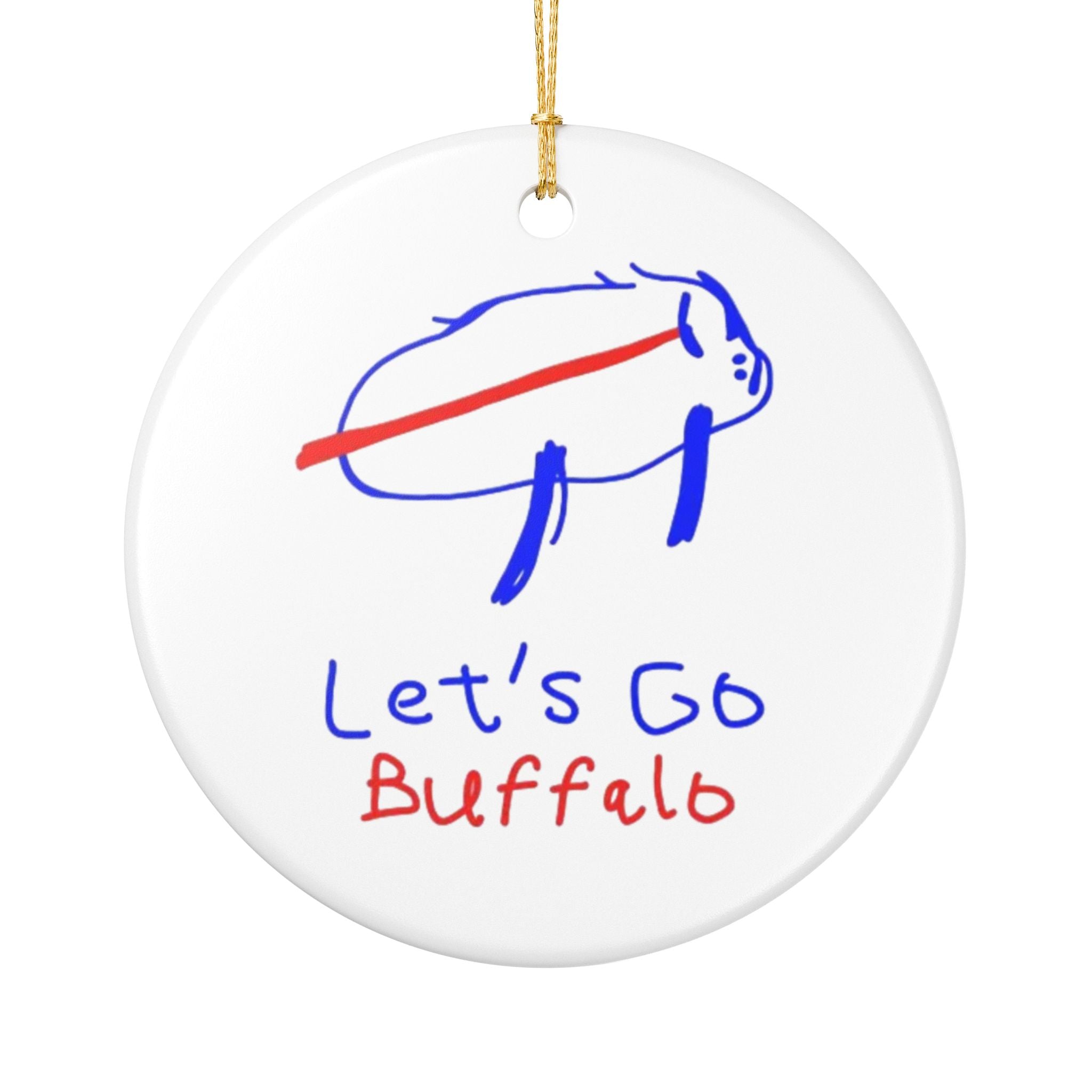 Buffalo Spirit Ceramic Ornament | Holiday Decoration, Keepsake Gift, Home Décor, Memorable Ornament, Festive Decoration