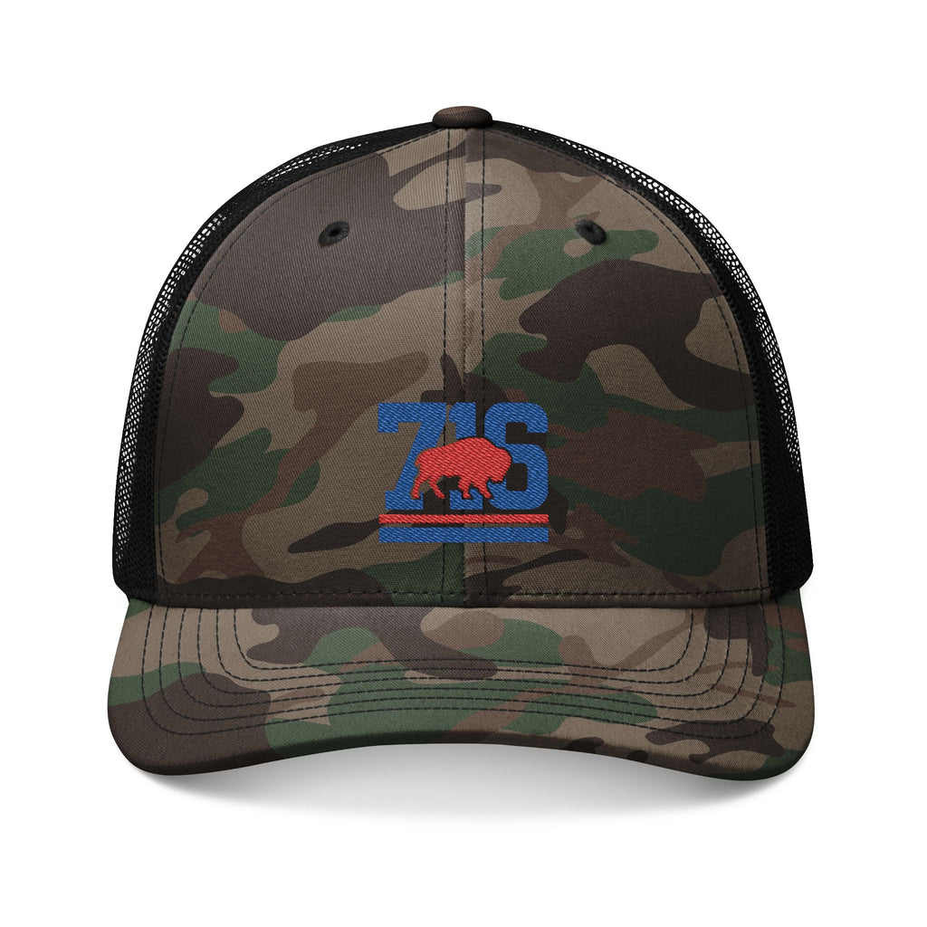 Buffalo 716 Camouflage Trucker Hat | Embroidered