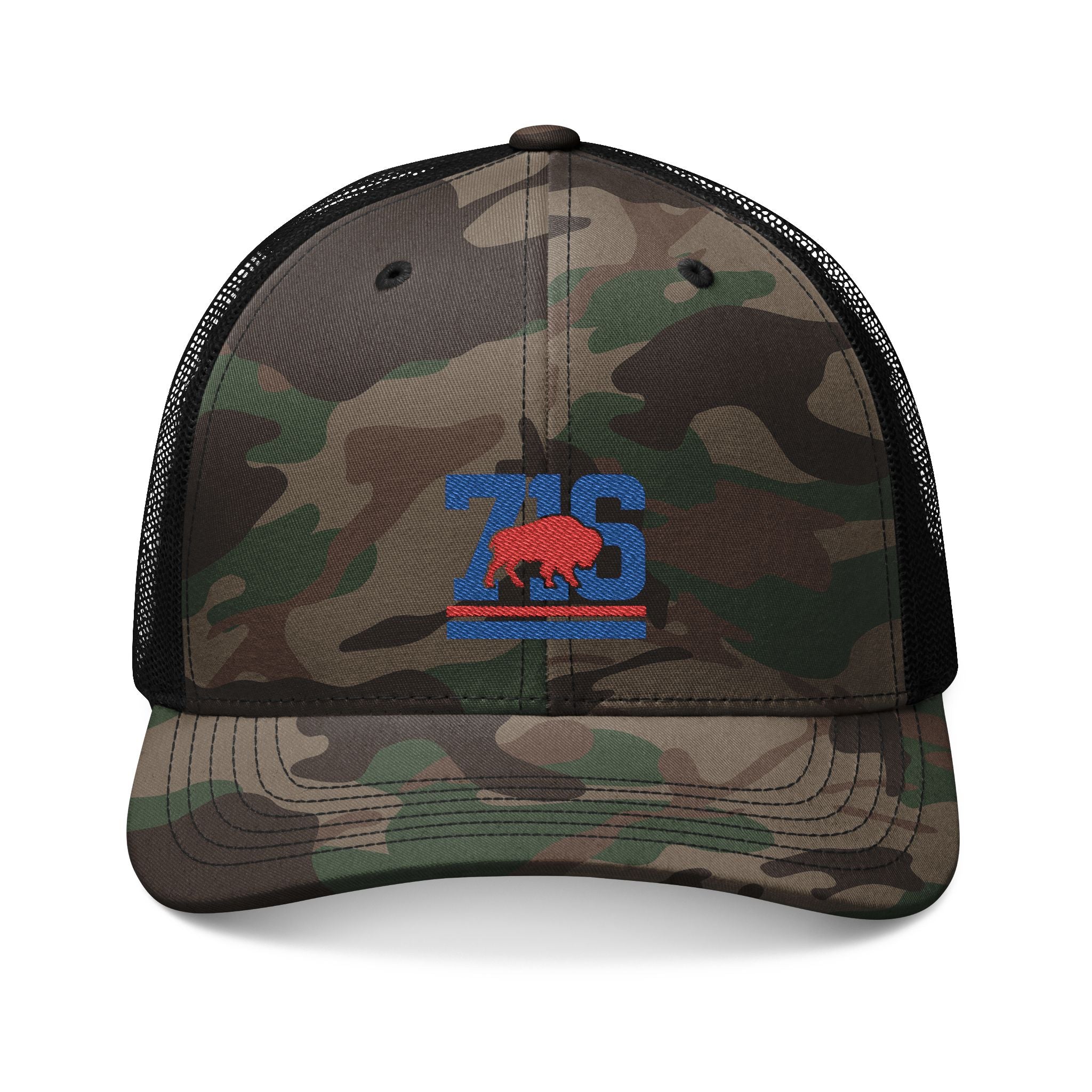 Buffalo 716 Camouflage Trucker Hat | Embroidered
