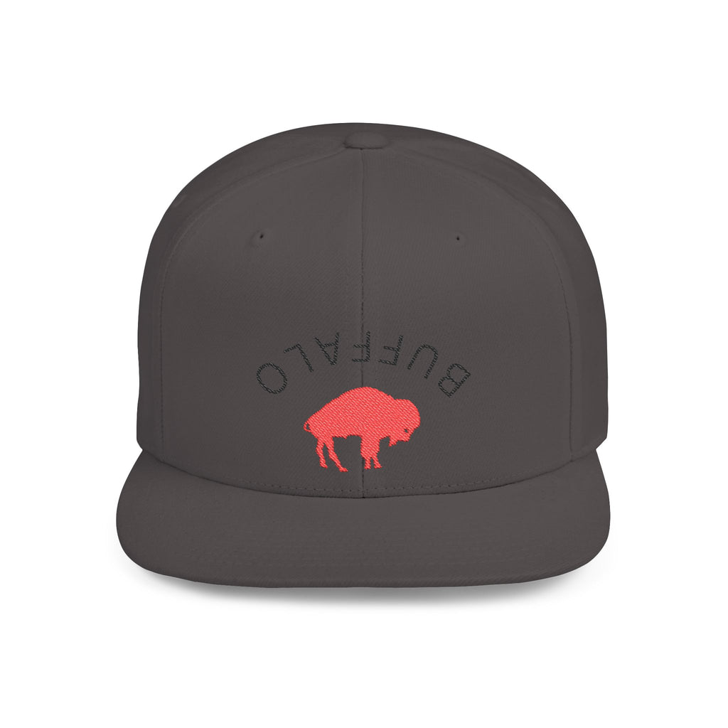 Stylish Buffalo Flat Bill Snapback Hat, Trendy Cap for Outdoor Events, Fashionable Gift for Him/Her, Casual Wear, Summer Accessories