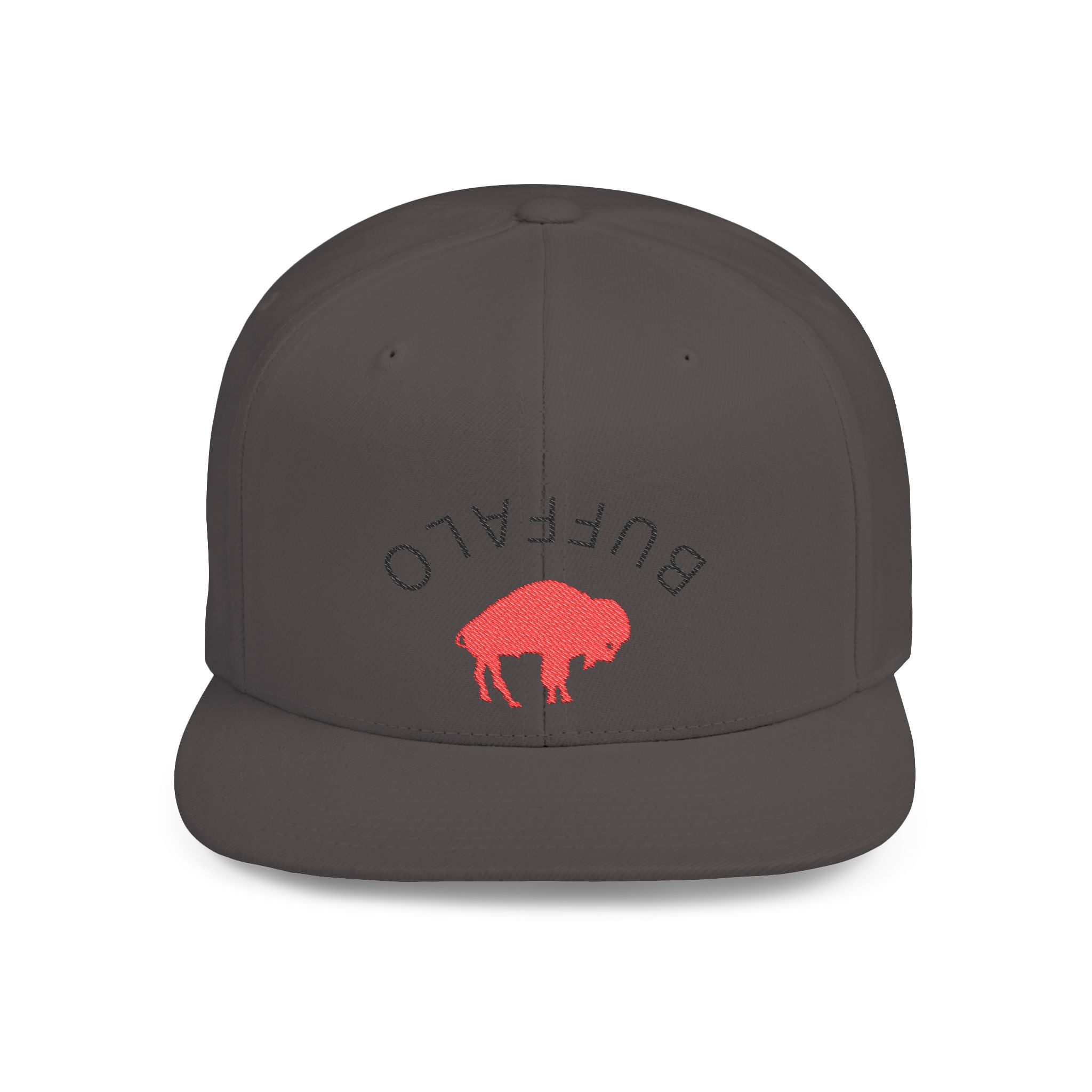 Stylish Buffalo Flat Bill Snapback Hat, Trendy Cap for Outdoor Events, Fashionable Gift for Him/Her, Casual Wear, Summer Accessories