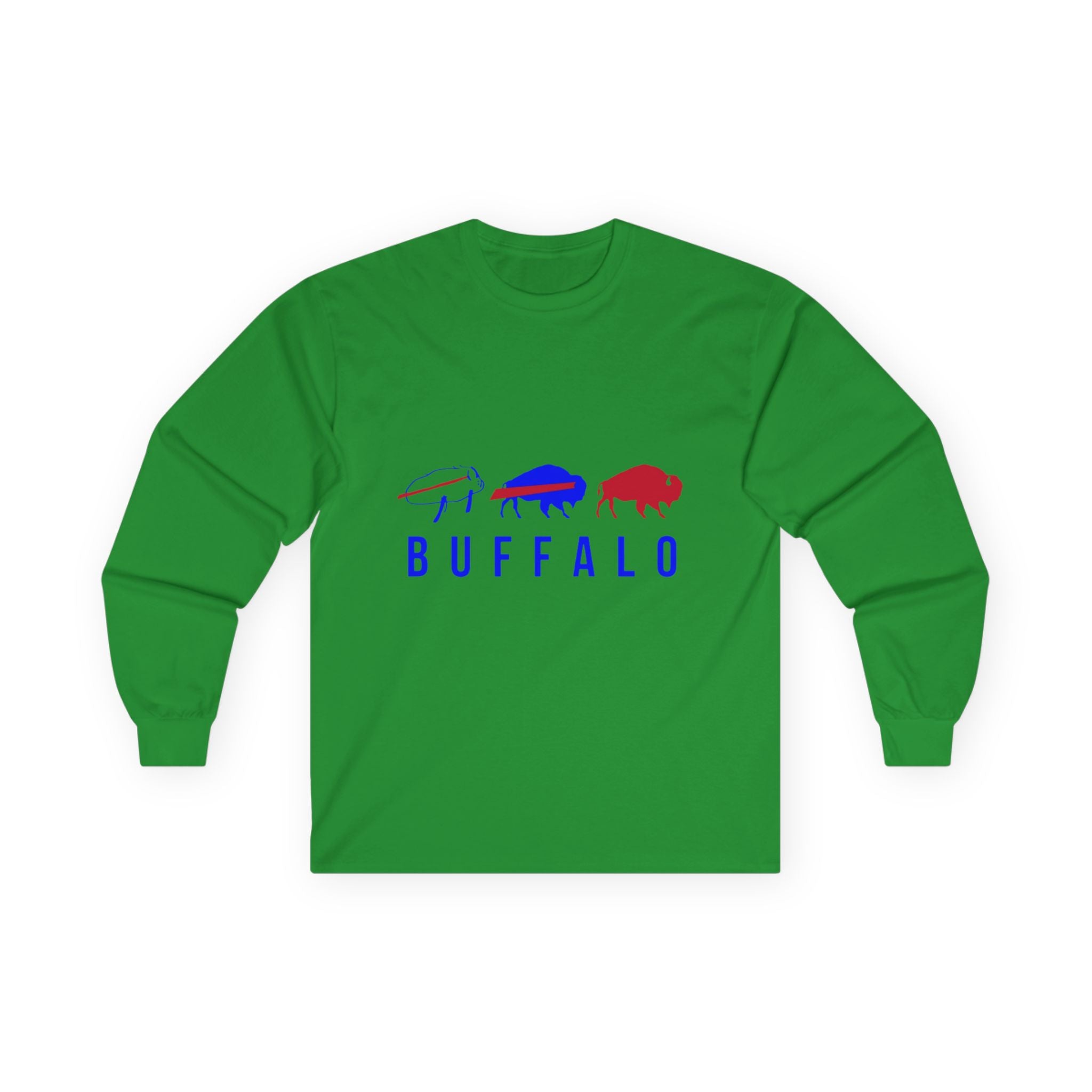 Buffalo Spirit Long Sleeve Tee, Unisex Shirt for Sports Fans, Gift for Game-Day, Celebrations, Casual Wear, Be Good Go Bless