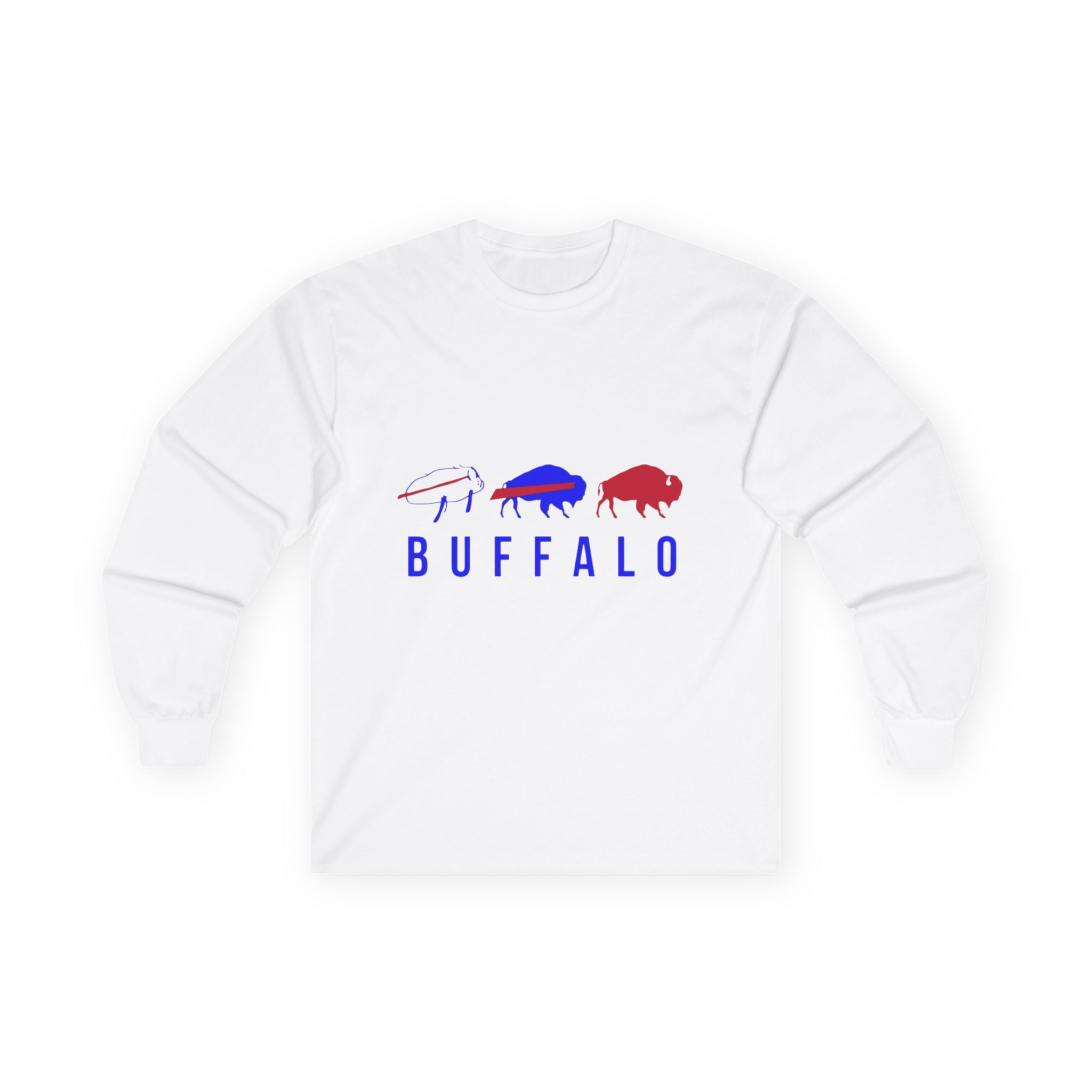 Buffalo Spirit Long Sleeve Tee, Unisex Shirt for Sports Fans, Gift for Game-Day, Celebrations, Casual Wear, Be Good Go Bless
