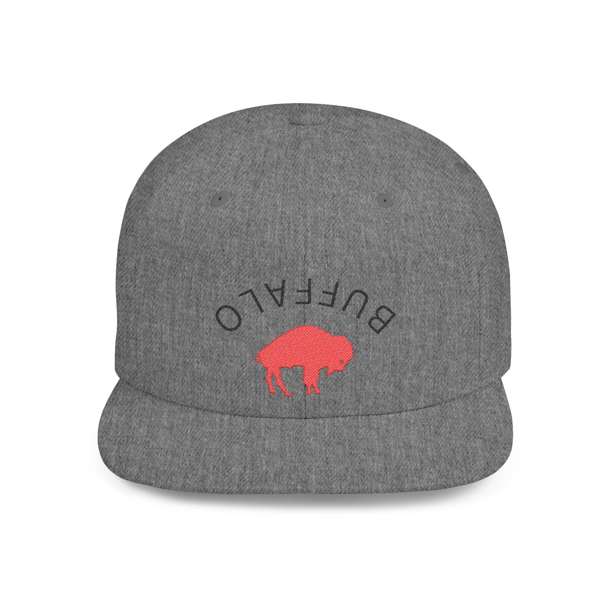 Stylish Buffalo Flat Bill Snapback Hat, Trendy Cap for Outdoor Events, Fashionable Gift for Him/Her, Casual Wear, Summer Accessories