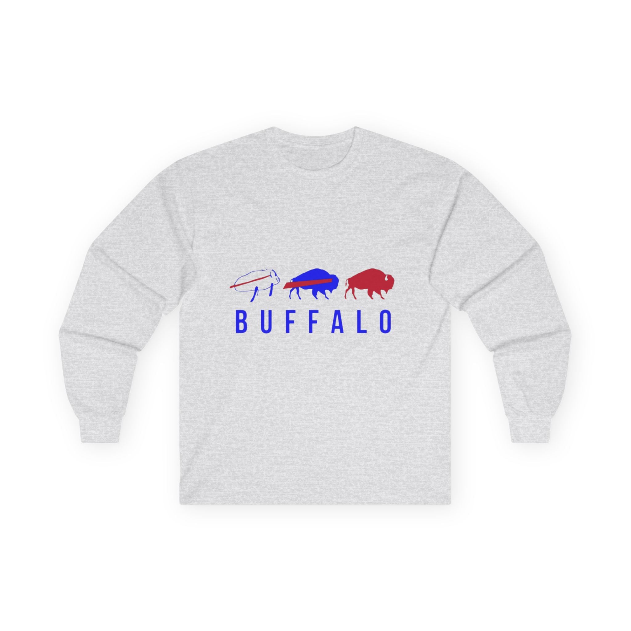 Buffalo Spirit Long Sleeve Tee, Unisex Shirt for Sports Fans, Gift for Game-Day, Celebrations, Casual Wear, Be Good Go Bless