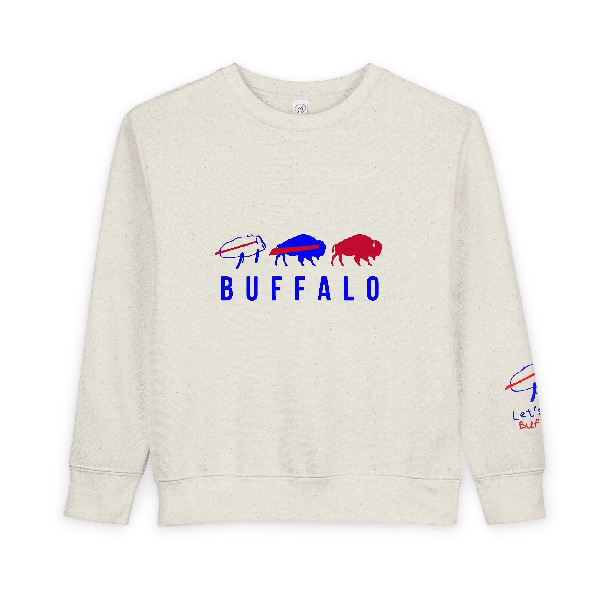 Buffalo Spirit Toddler Sweatshirt | Cute Kids Apparel for Game Day, Family Gatherings, Birthdays, and All Occasions