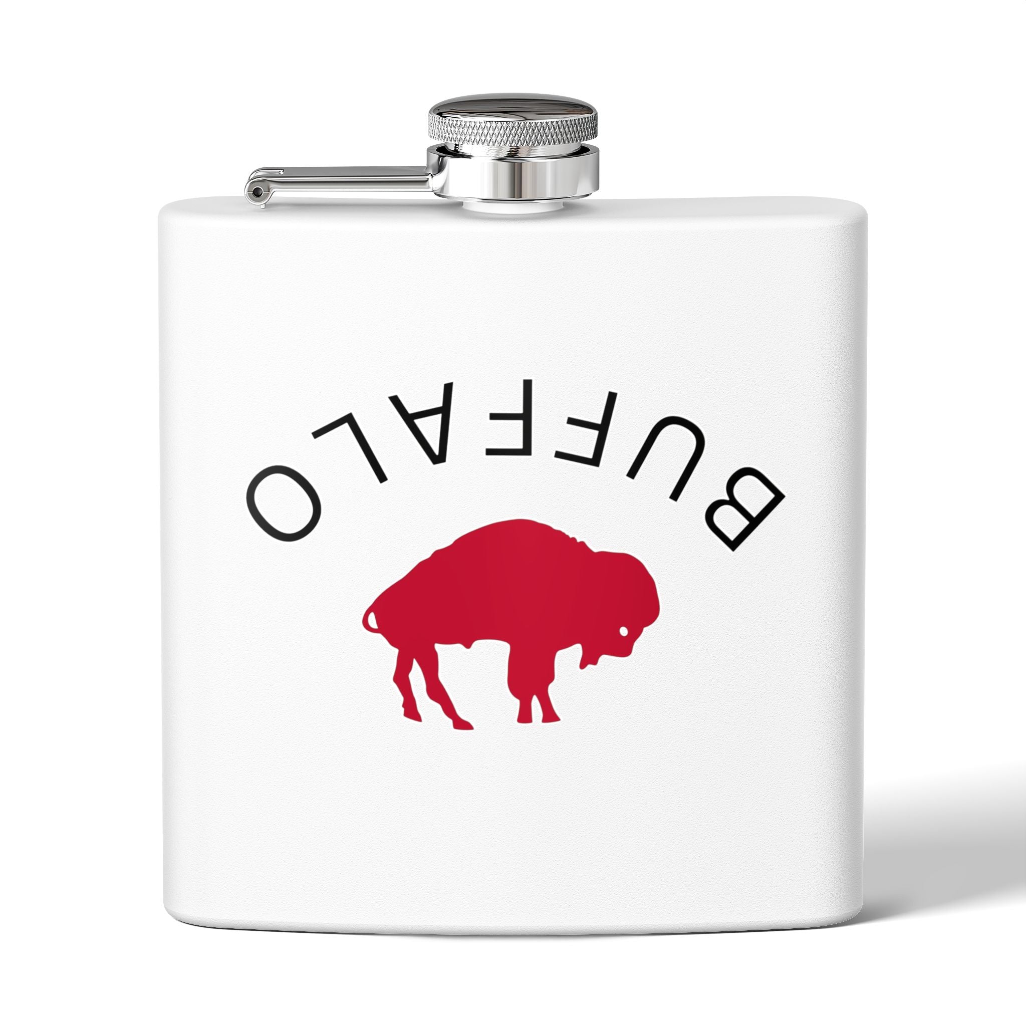 Buffalo Stainless Steel Flask, 6oz - Perfect for Gifts, Camping, Tailgating, Weddings, and Celebrations