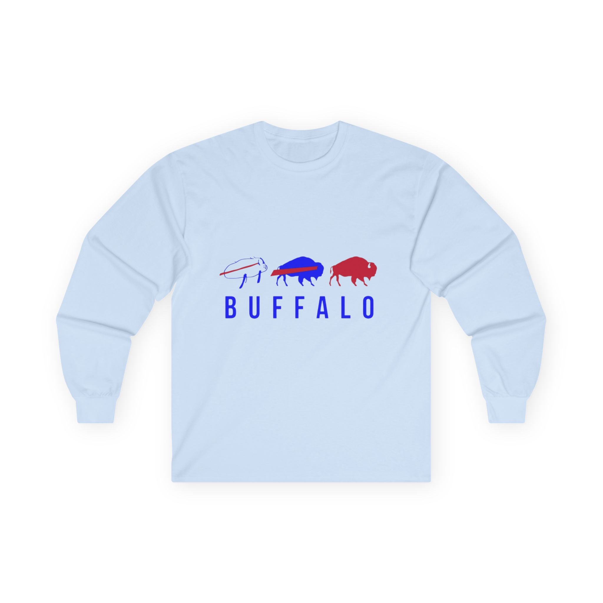 Buffalo Spirit Long Sleeve Tee, Unisex Shirt for Sports Fans, Gift for Game-Day, Celebrations, Casual Wear, Be Good Go Bless