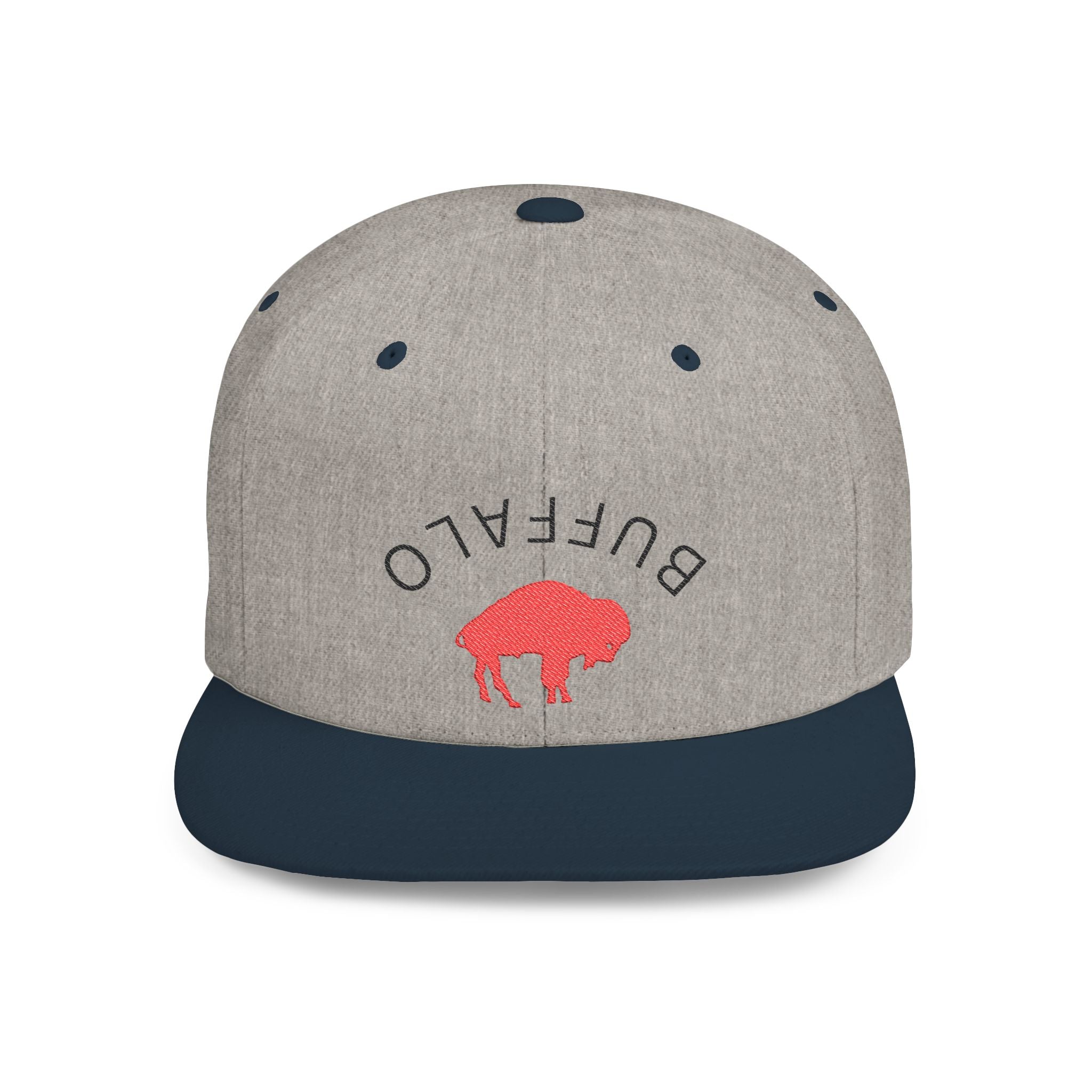 Stylish Buffalo Flat Bill Snapback Hat, Trendy Cap for Outdoor Events, Fashionable Gift for Him/Her, Casual Wear, Summer Accessories
