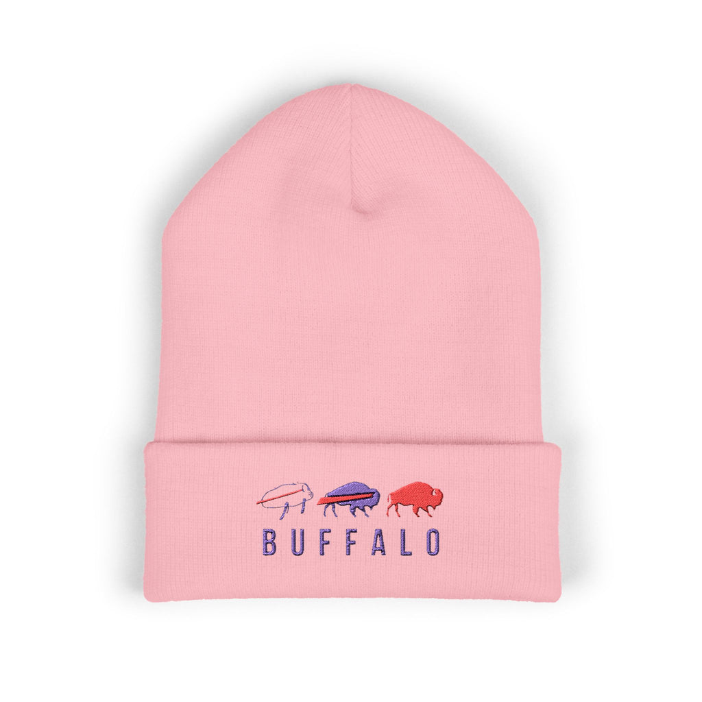 Embroidered Buffalo Potato Trio Beanie, Winter Hat, Knit Cap, Gift for Foodie, Holiday Headwear, Cozy Winter Accessory