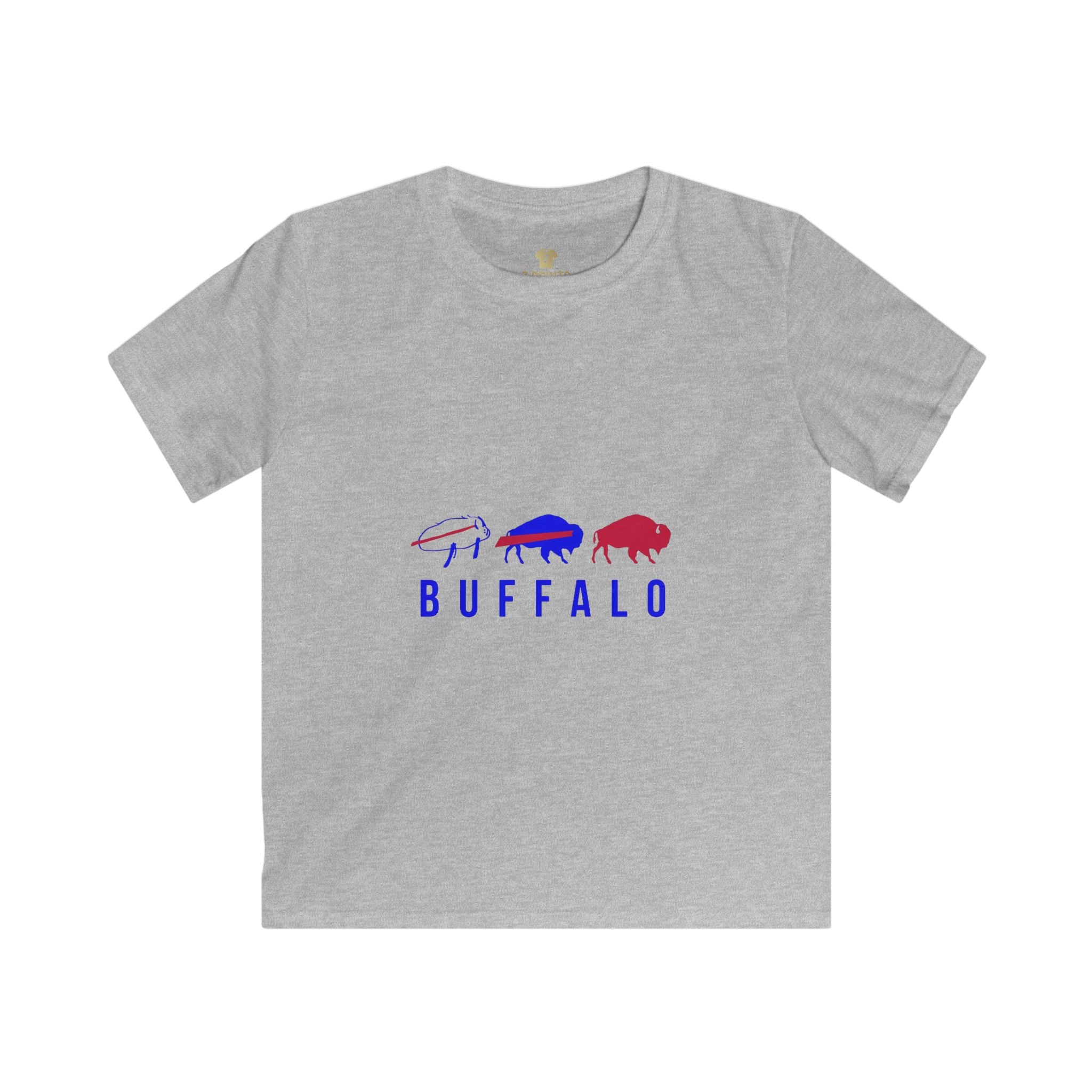 Buffalo Spirit Kids Softstyle Tee - Fun, Inspirational, Team Spirit Shirt, Perfect for Gifts, Sports Events, or Family Gatherings