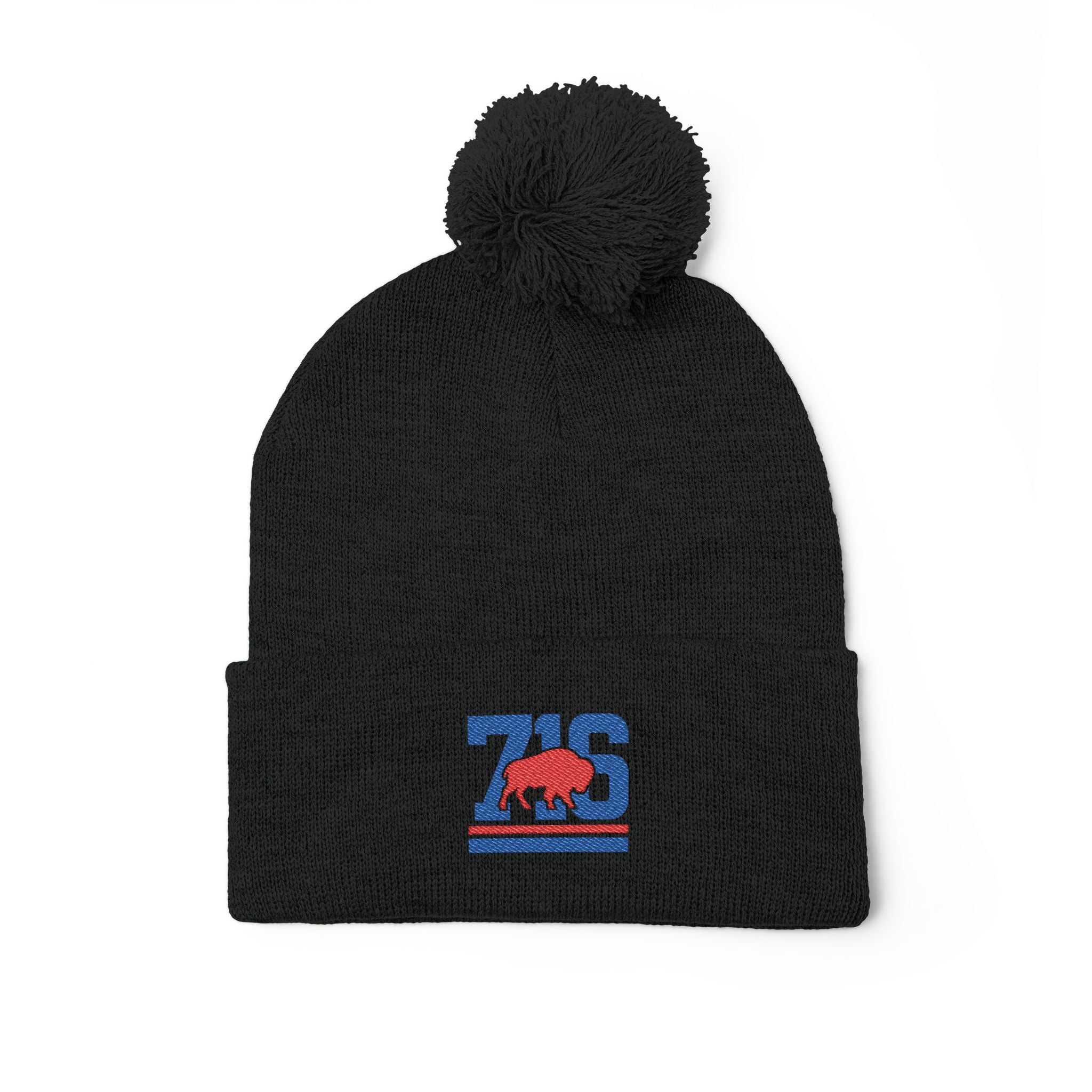 Buffalo 716 Football Knit Cap Embroidered Logo.