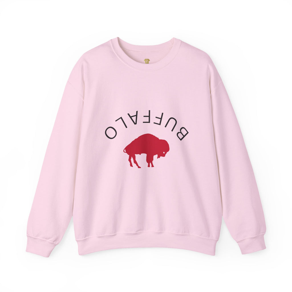 Buffalo Graphic Crewneck Sweatshirt, Cozy Unisex Sweater, Perfect Gift for Nature Lovers, Casual Wear, Spring & Fall Fashion