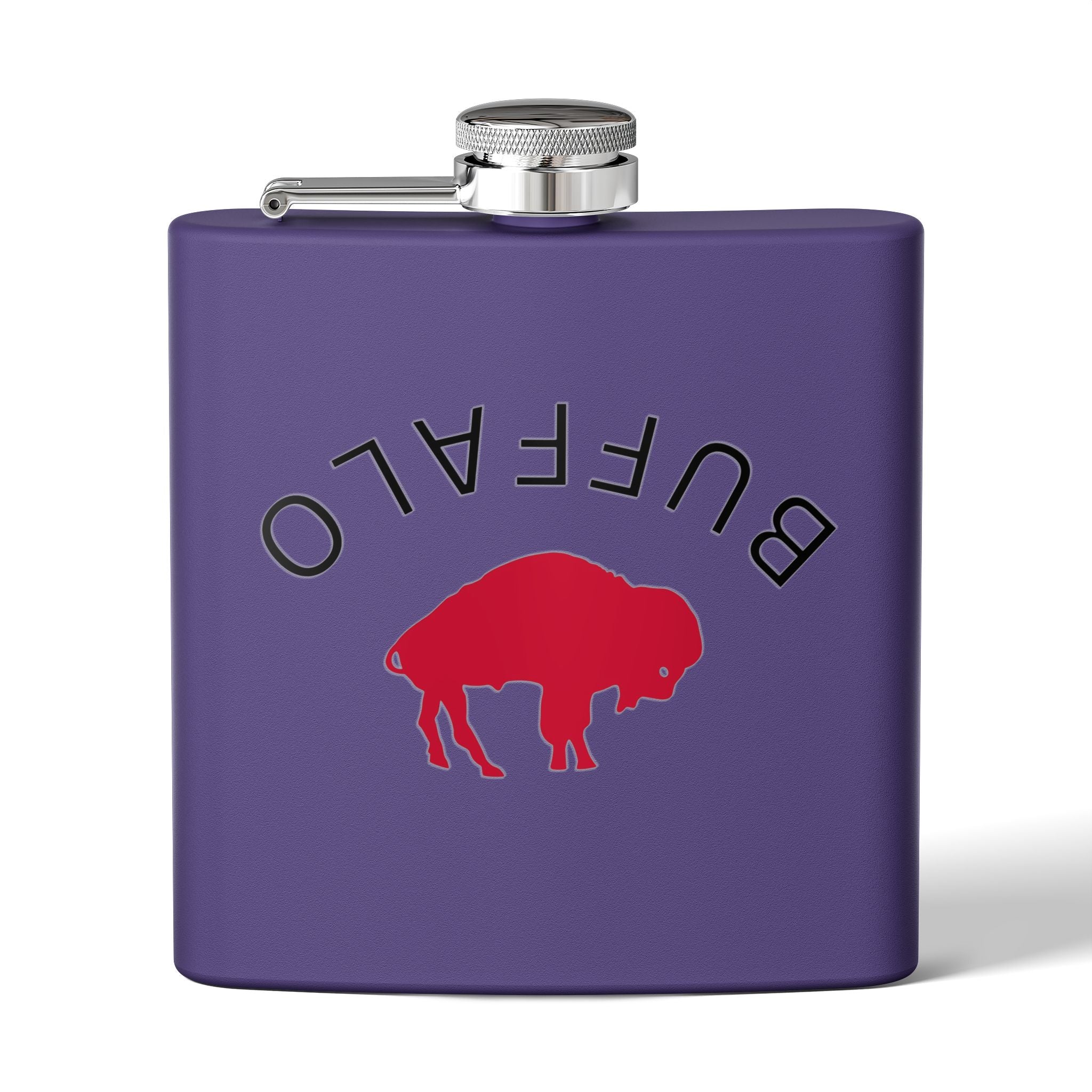 Buffalo Stainless Steel Flask, 6oz - Perfect for Gifts, Camping, Tailgating, Weddings, and Celebrations