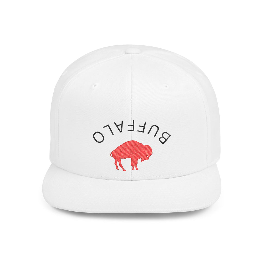 Stylish Buffalo Flat Bill Snapback Hat, Trendy Cap for Outdoor Events, Fashionable Gift for Him/Her, Casual Wear, Summer Accessories