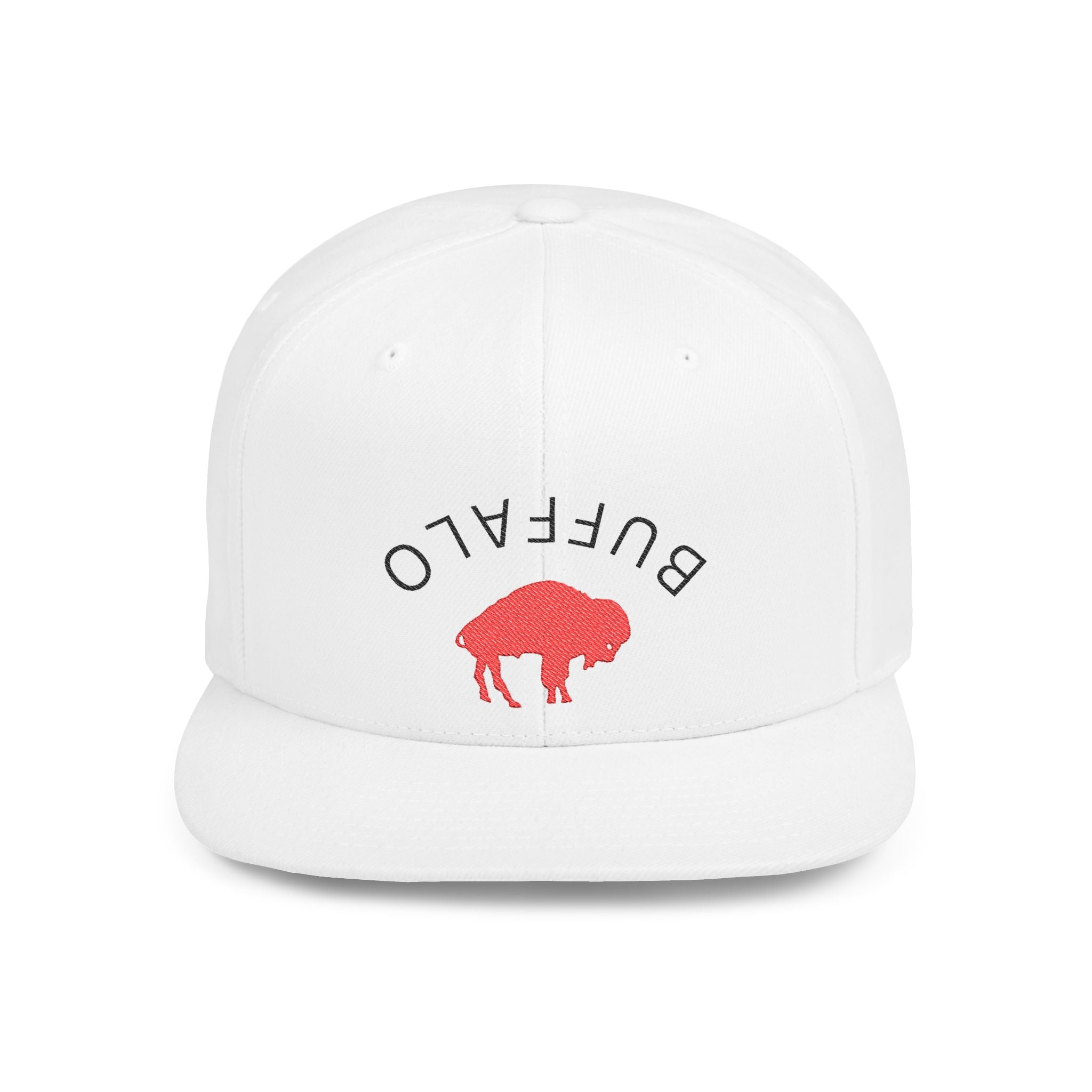 Stylish Buffalo Flat Bill Snapback Hat, Trendy Cap for Outdoor Events, Fashionable Gift for Him/Her, Casual Wear, Summer Accessories