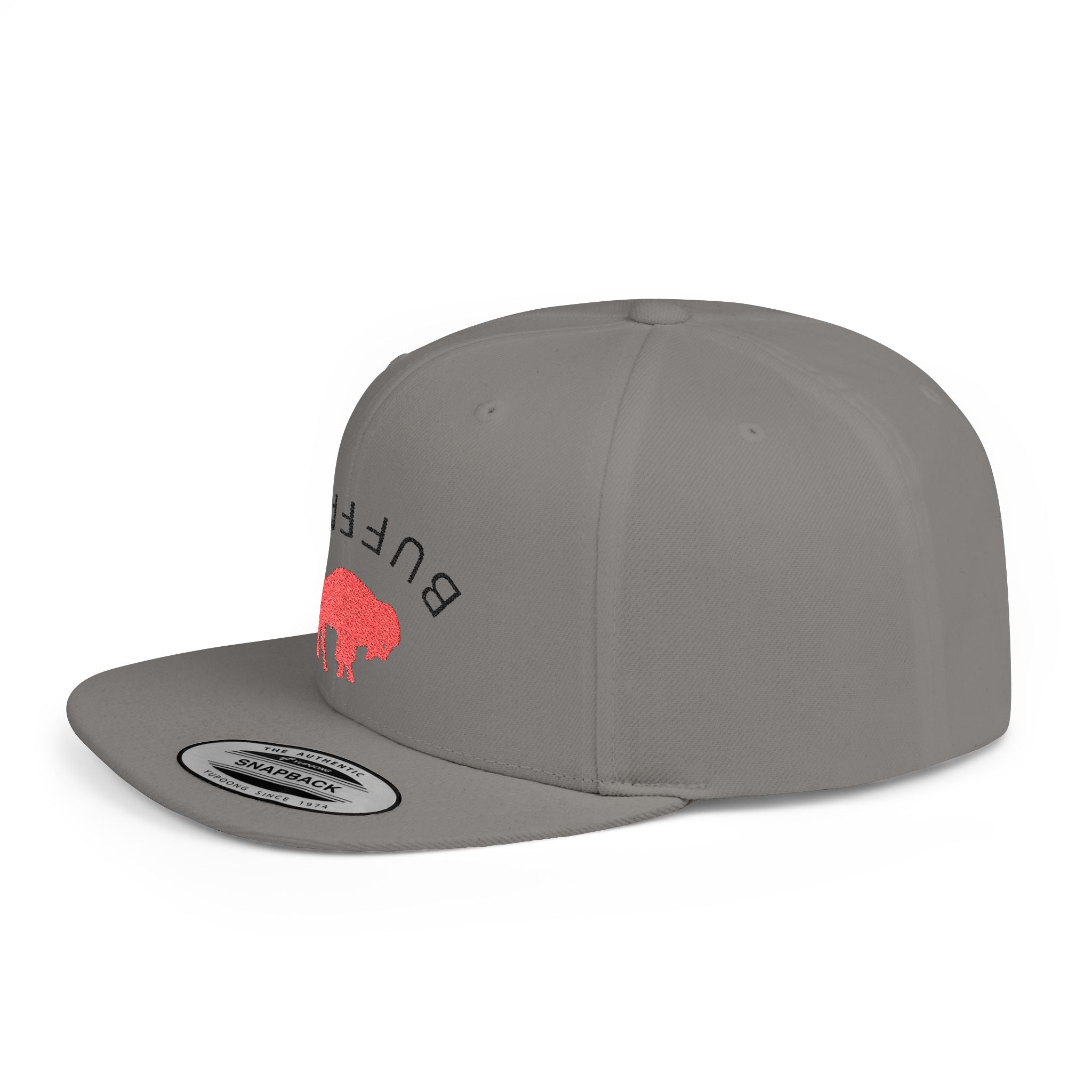 Stylish Buffalo Flat Bill Snapback Hat, Trendy Cap for Outdoor Events, Fashionable Gift for Him/Her, Casual Wear, Summer Accessories