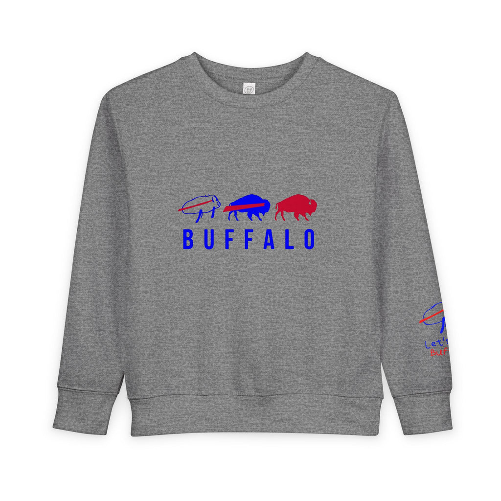 Buffalo Spirit Toddler Sweatshirt | Cute Kids Apparel for Game Day, Family Gatherings, Birthdays, and All Occasions