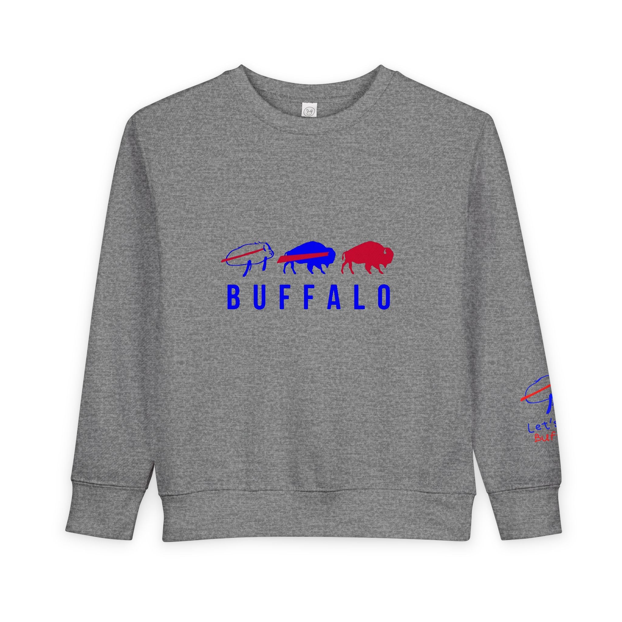 Buffalo Spirit Toddler Sweatshirt | Cute Kids Apparel for Game Day, Family Gatherings, Birthdays, and All Occasions