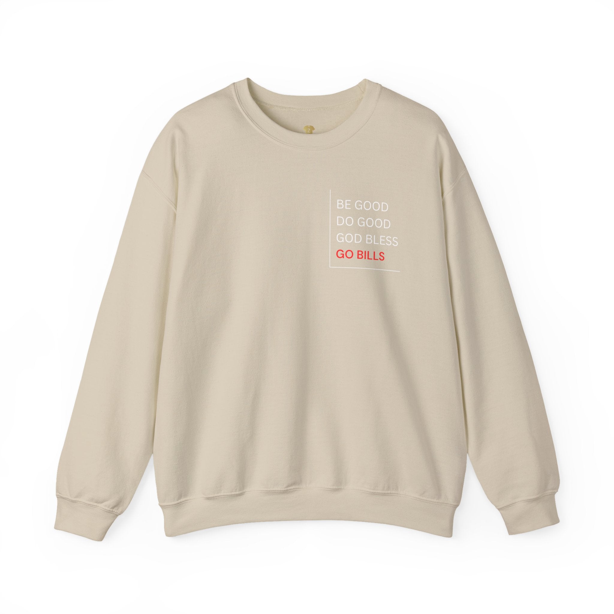 Buffalo Bills Inspired Sweatshirt | Be Good Do Good God Bless Crewneck | Perfect for Game Day, Tailgating, Sports Fans, Cozy Fashion