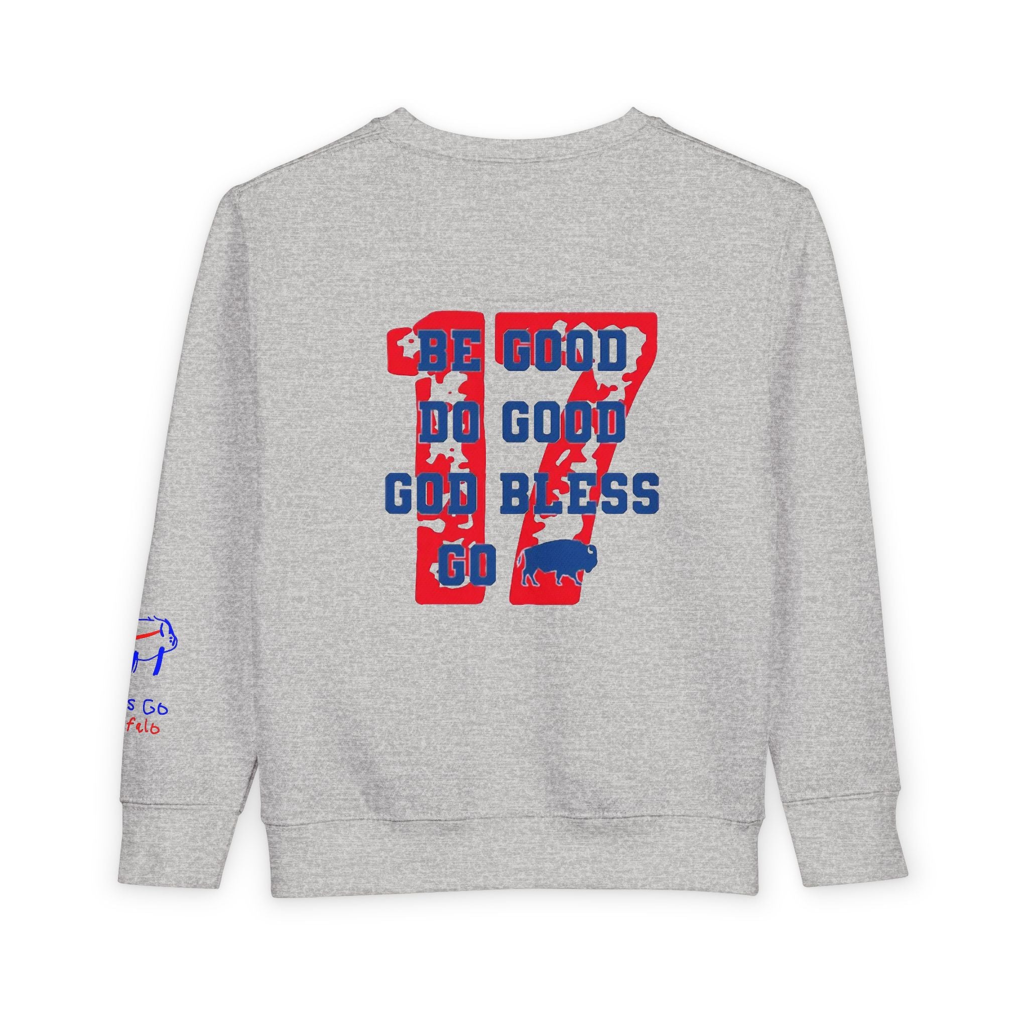 Buffalo Spirit Toddler Sweatshirt | Cute Kids Apparel for Game Day, Family Gatherings, Birthdays, and All Occasions