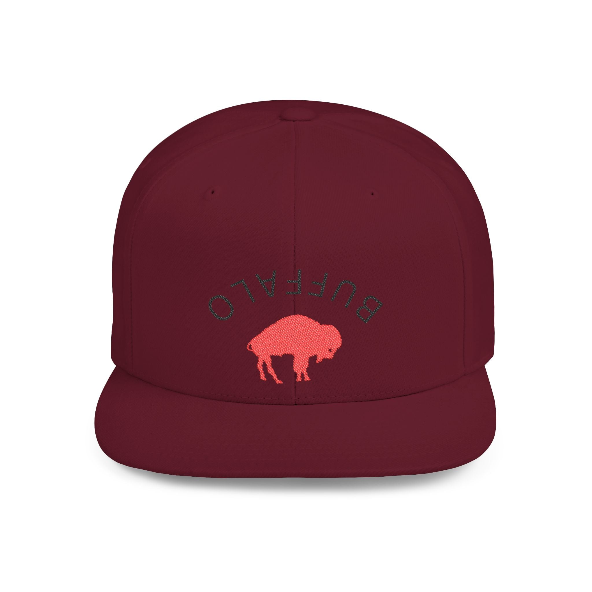 Stylish Buffalo Flat Bill Snapback Hat, Trendy Cap for Outdoor Events, Fashionable Gift for Him/Her, Casual Wear, Summer Accessories